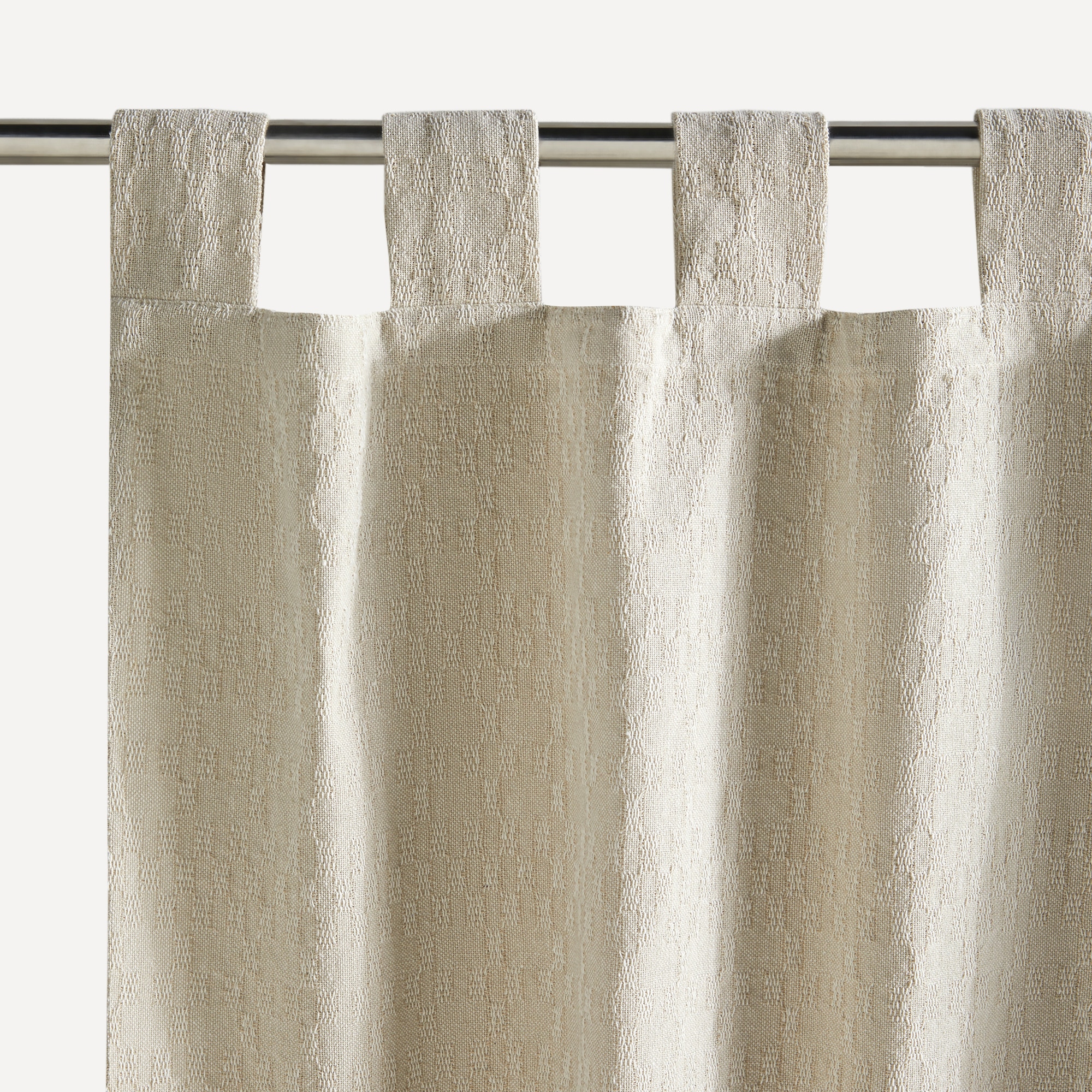 Cortina Confecionada com Presilhas Leson Bege-2