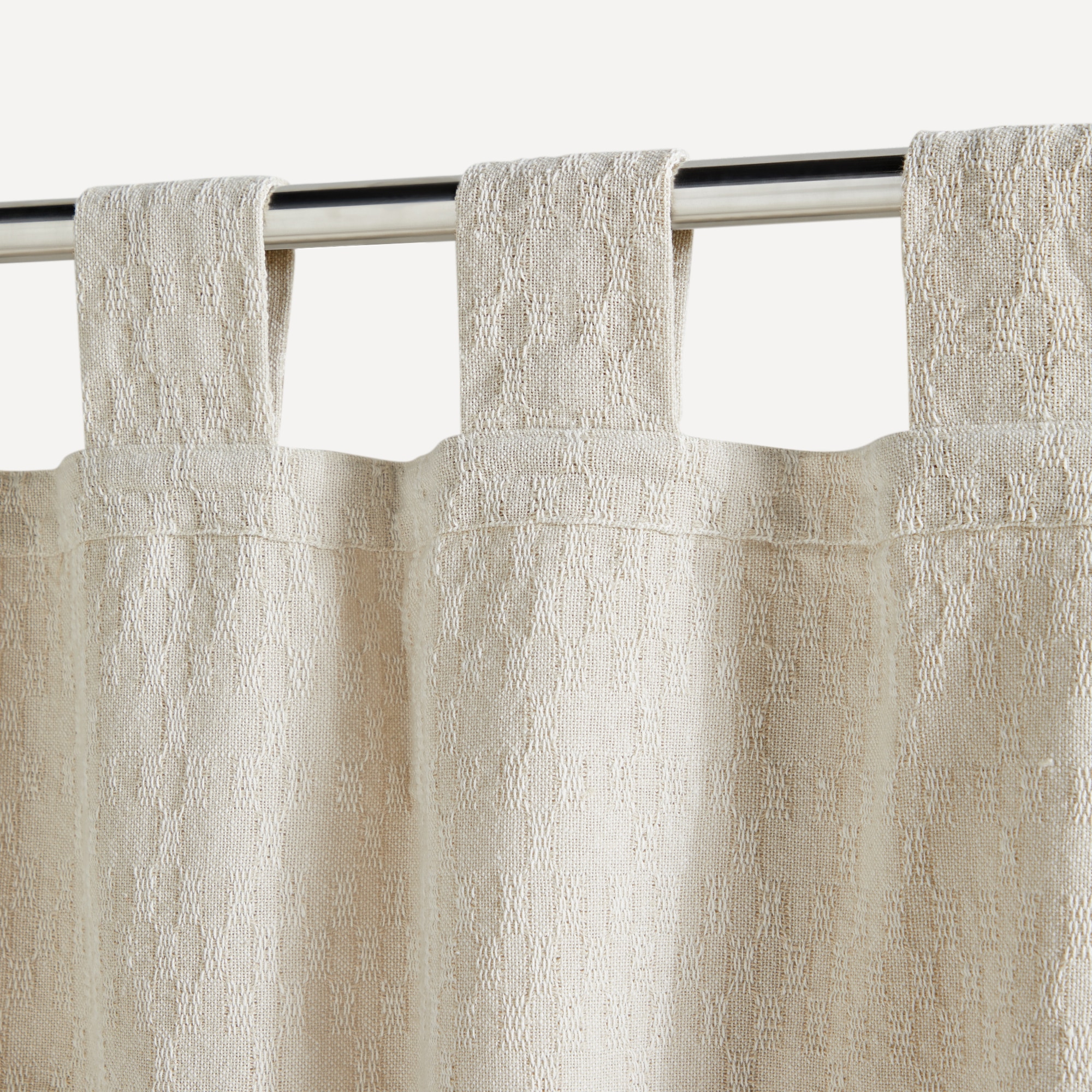 Cortina Confecionada com Presilhas Leson Bege-3