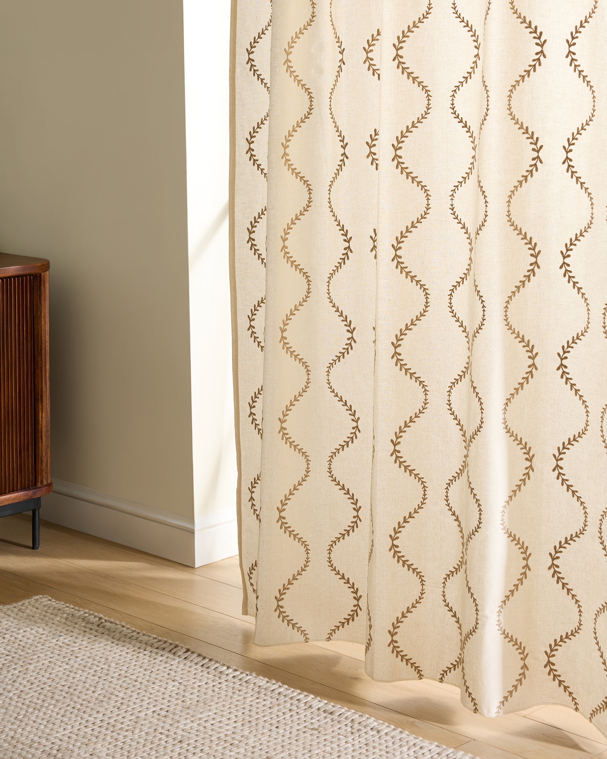 Cortina Confecionada com Sistema Multiusos Olimpia Bege-1