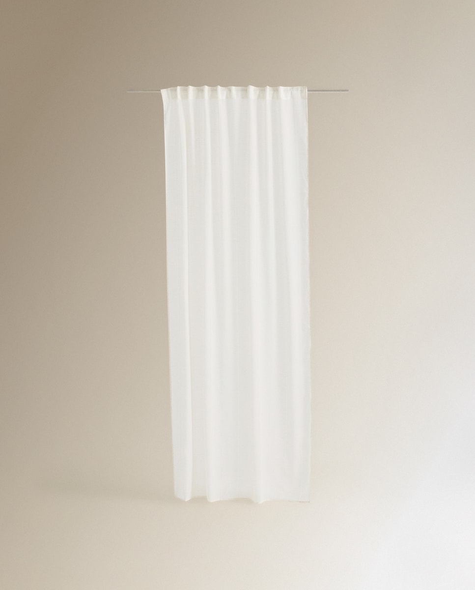 Cortina Confecionada com Sistema Multiusos Eyelash Linho-2