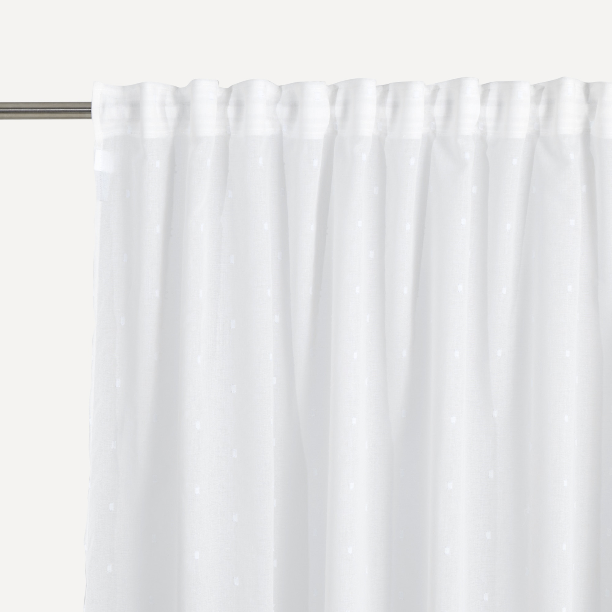 Cortina Confecionada com Sistema Multiusos Plumetti Branco-2