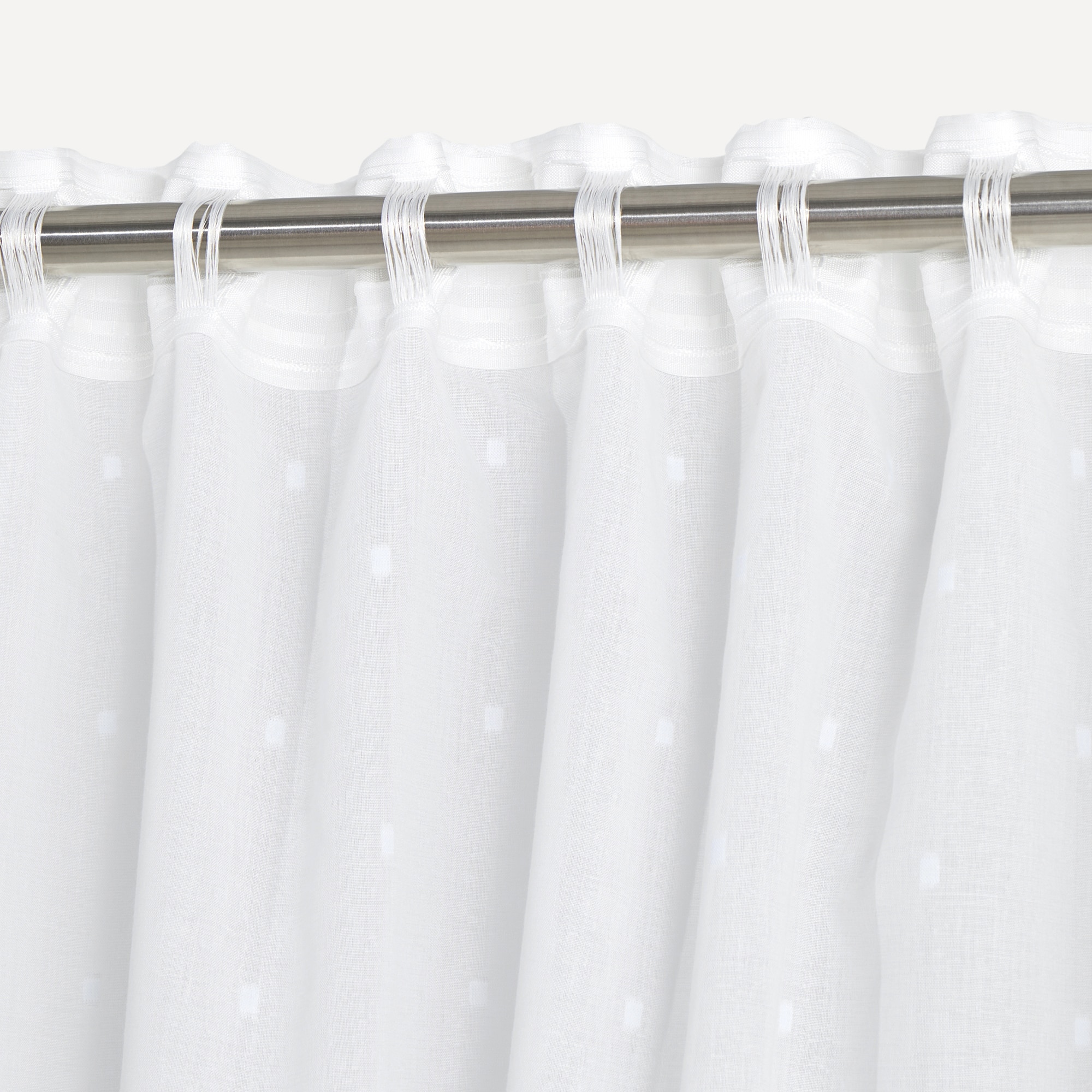 Cortina Confecionada com Sistema Multiusos Plumetti Branco-3