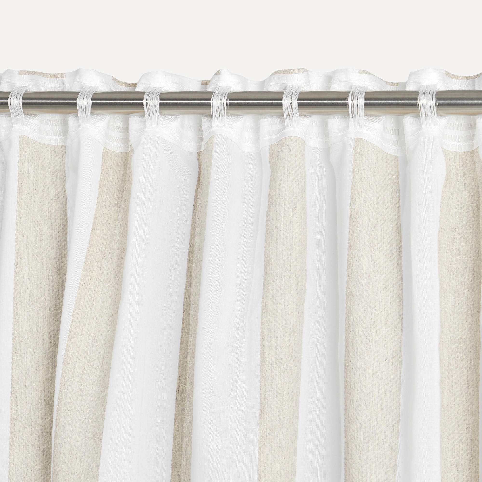 Cortina Confecionada com Sistema Multiusos Labeo Bege-3