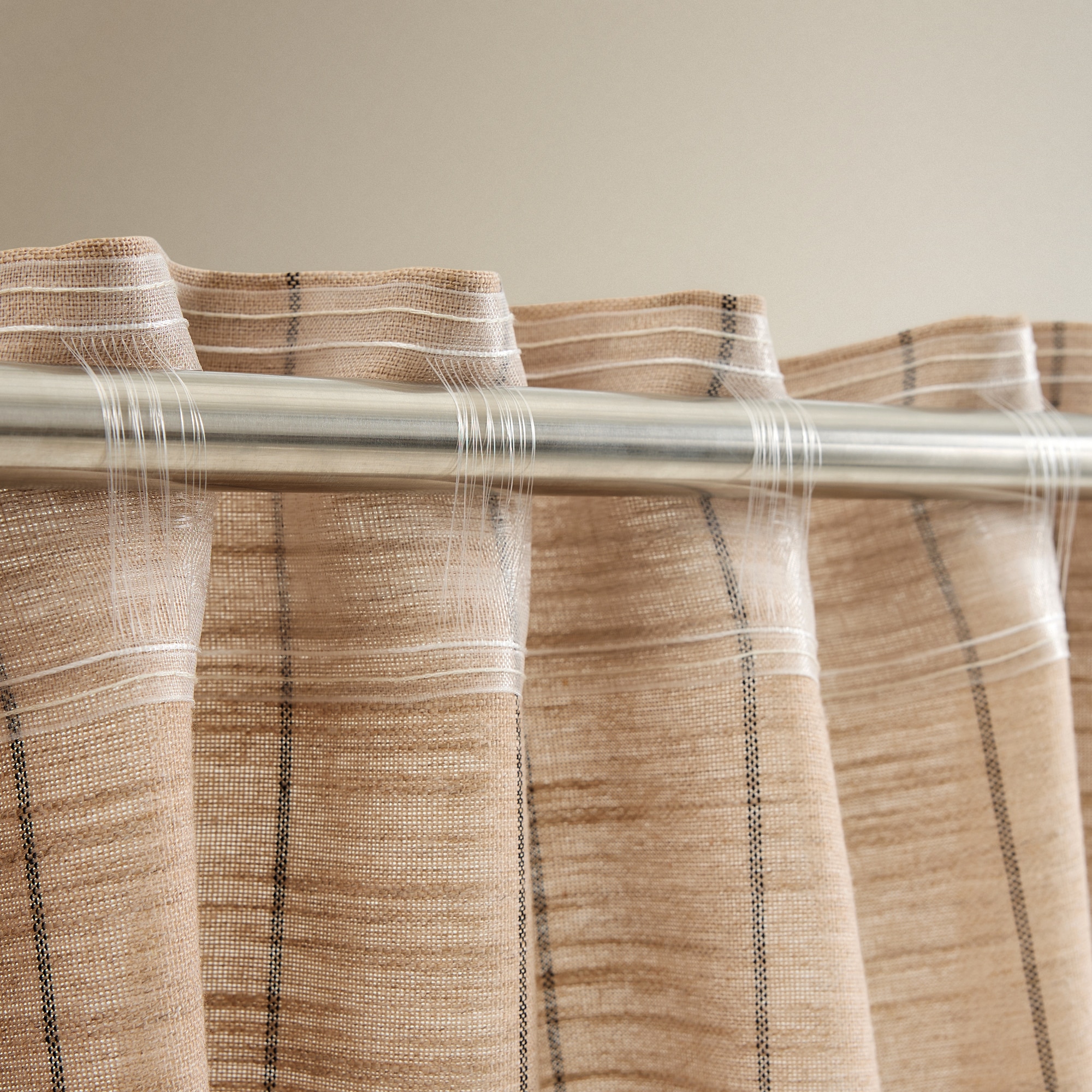 Cortinado Confecionado com Sistema Multiusos Linenia Natural-4