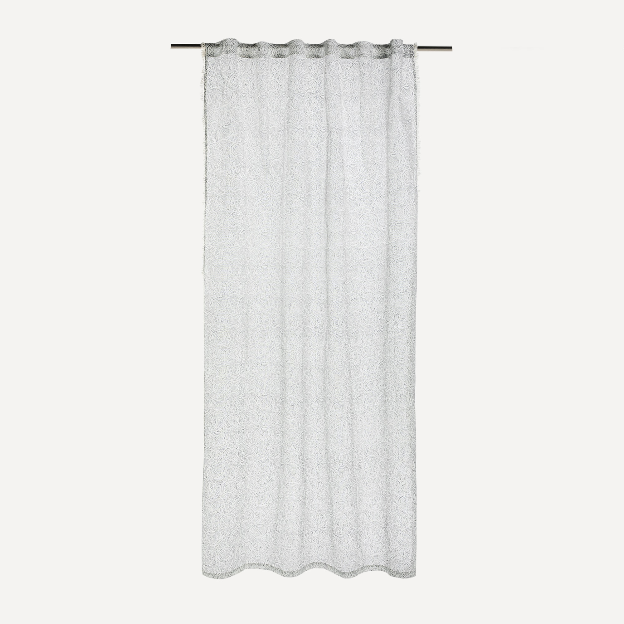 Cortina Confecionada com Presilhas Irene Azul-4