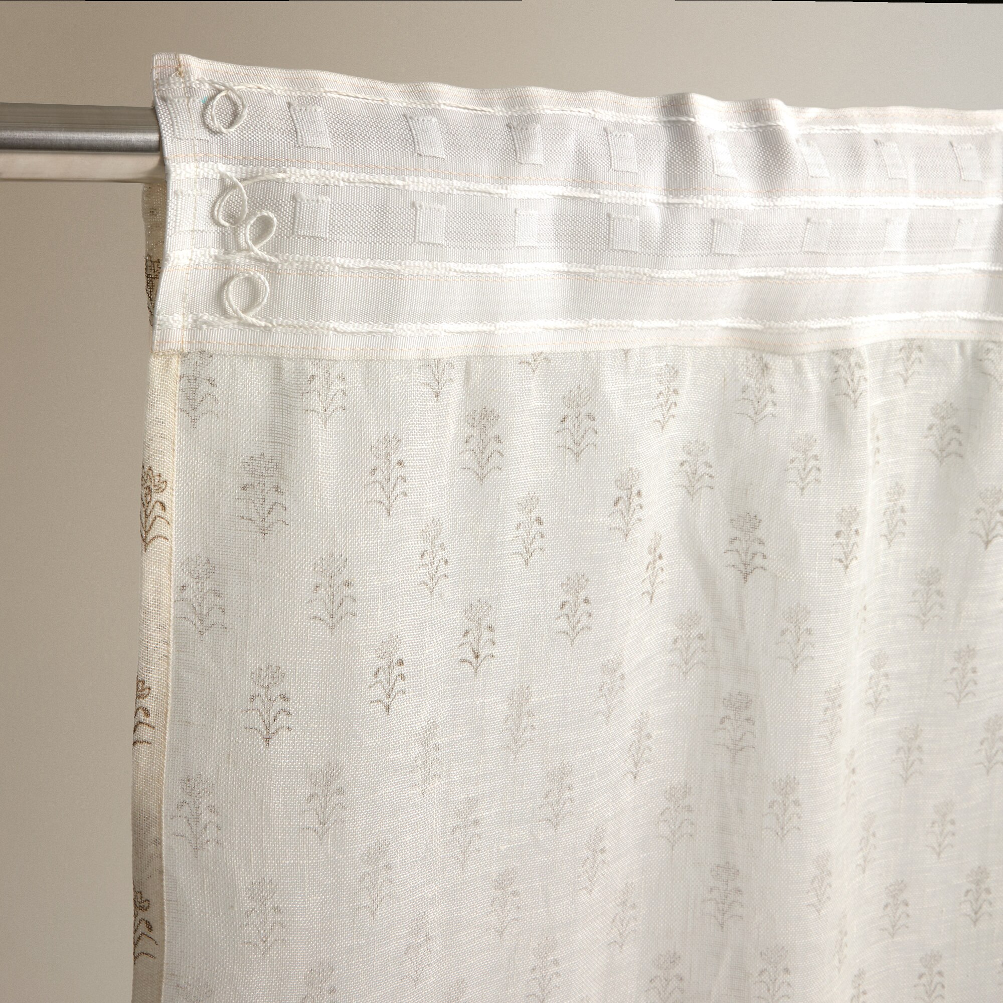 Cortinado Confecionado com Sistema Multiusos Mathilda Natural-5