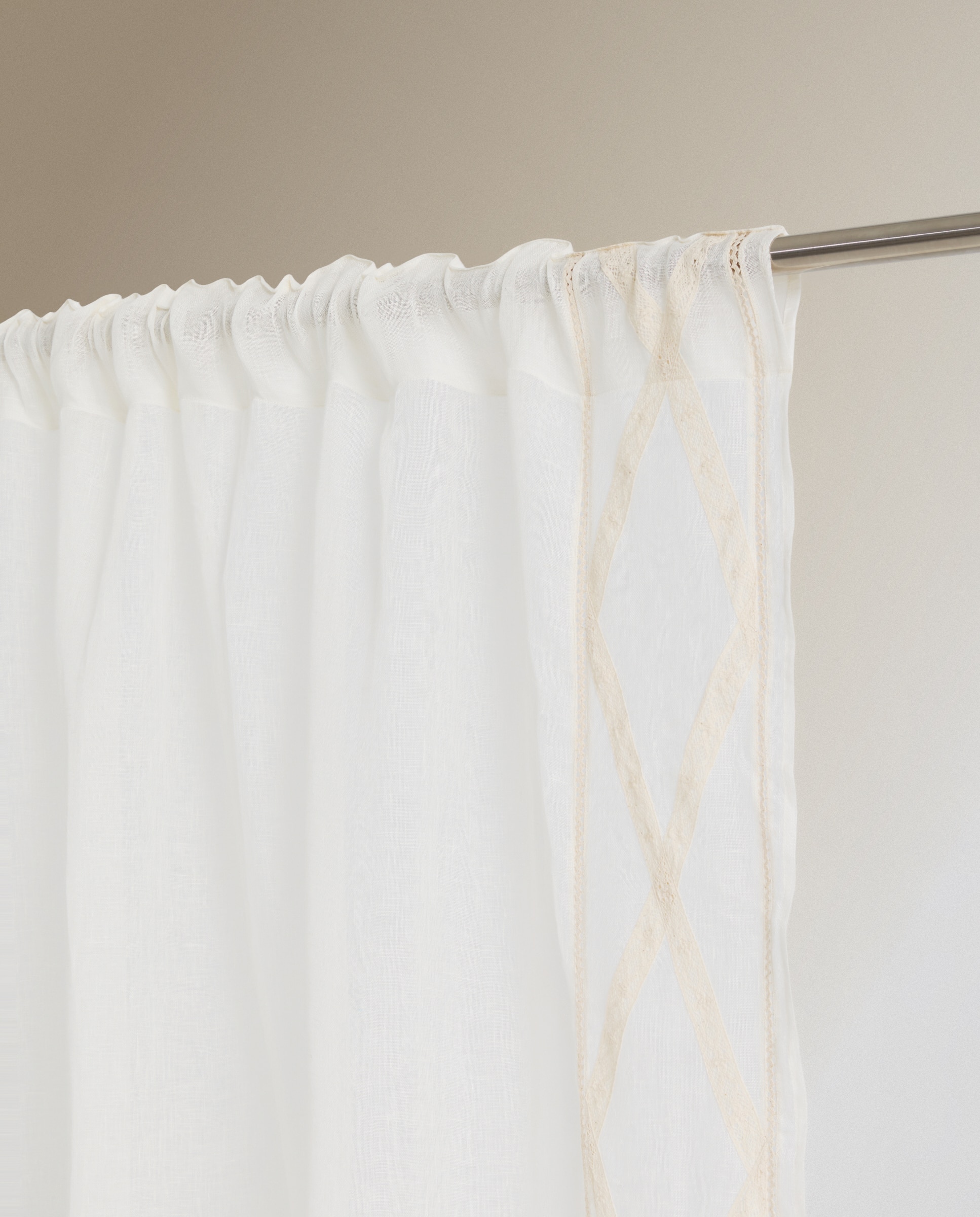 Cortinado Confecionado com Sistema Multiusos Lestat Natural-3