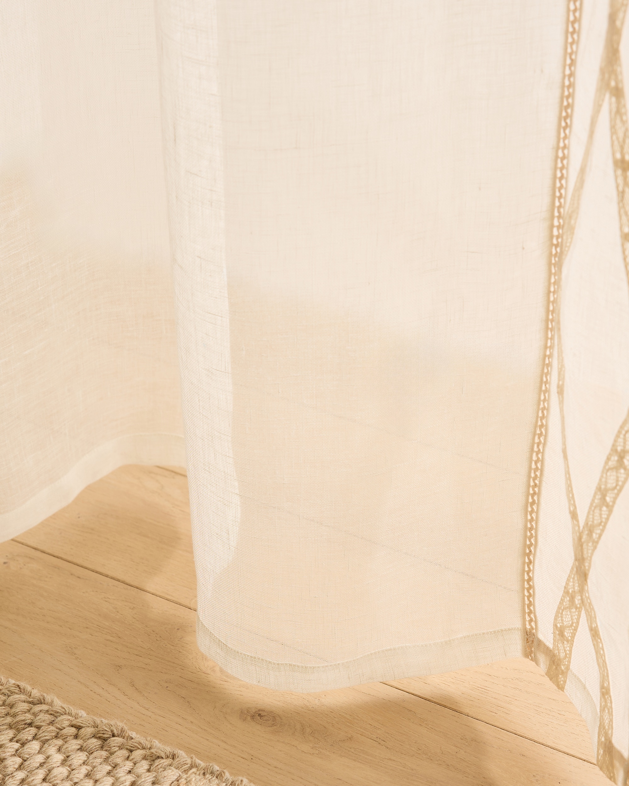 Cortinado Confecionado com Sistema Multiusos Lestat Natural-4