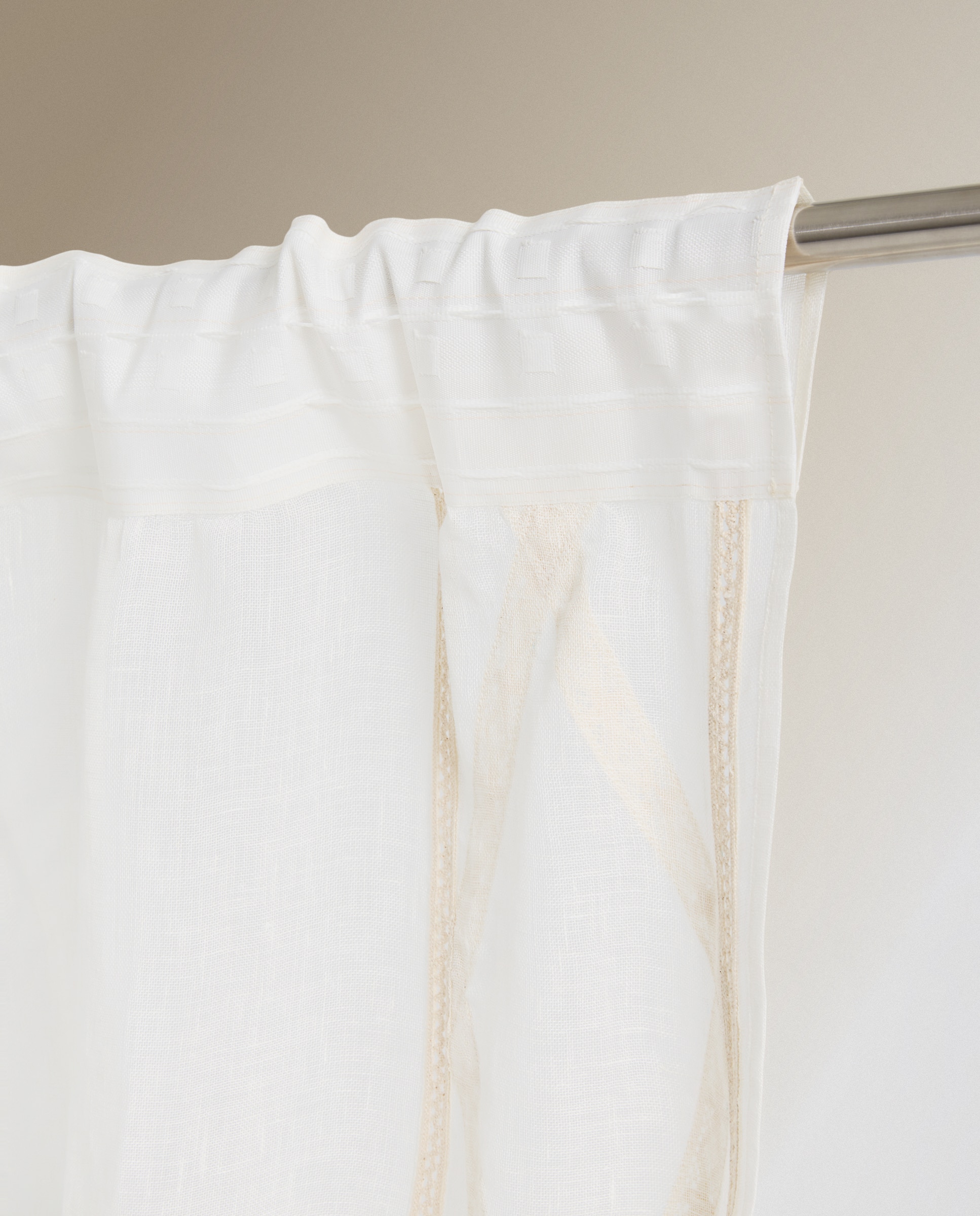 Cortinado Confecionado com Sistema Multiusos Lestat Natural-5