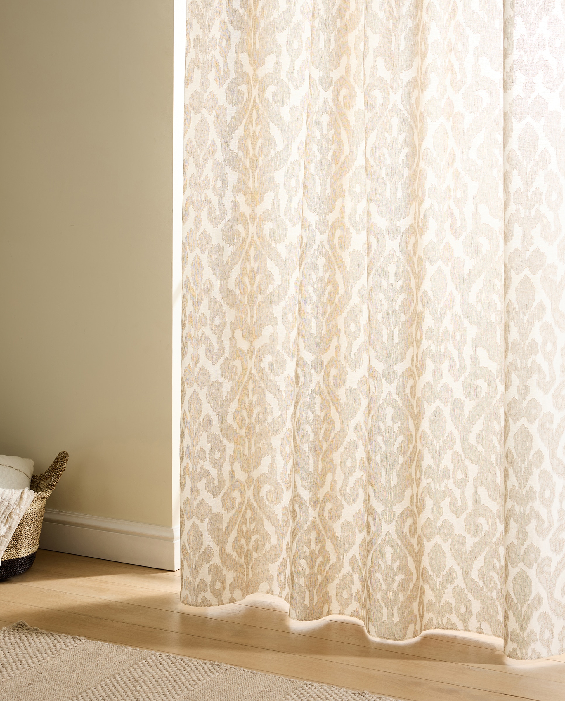 Cortinado Confecionado com Sistema Multiusos Catania Natural-1