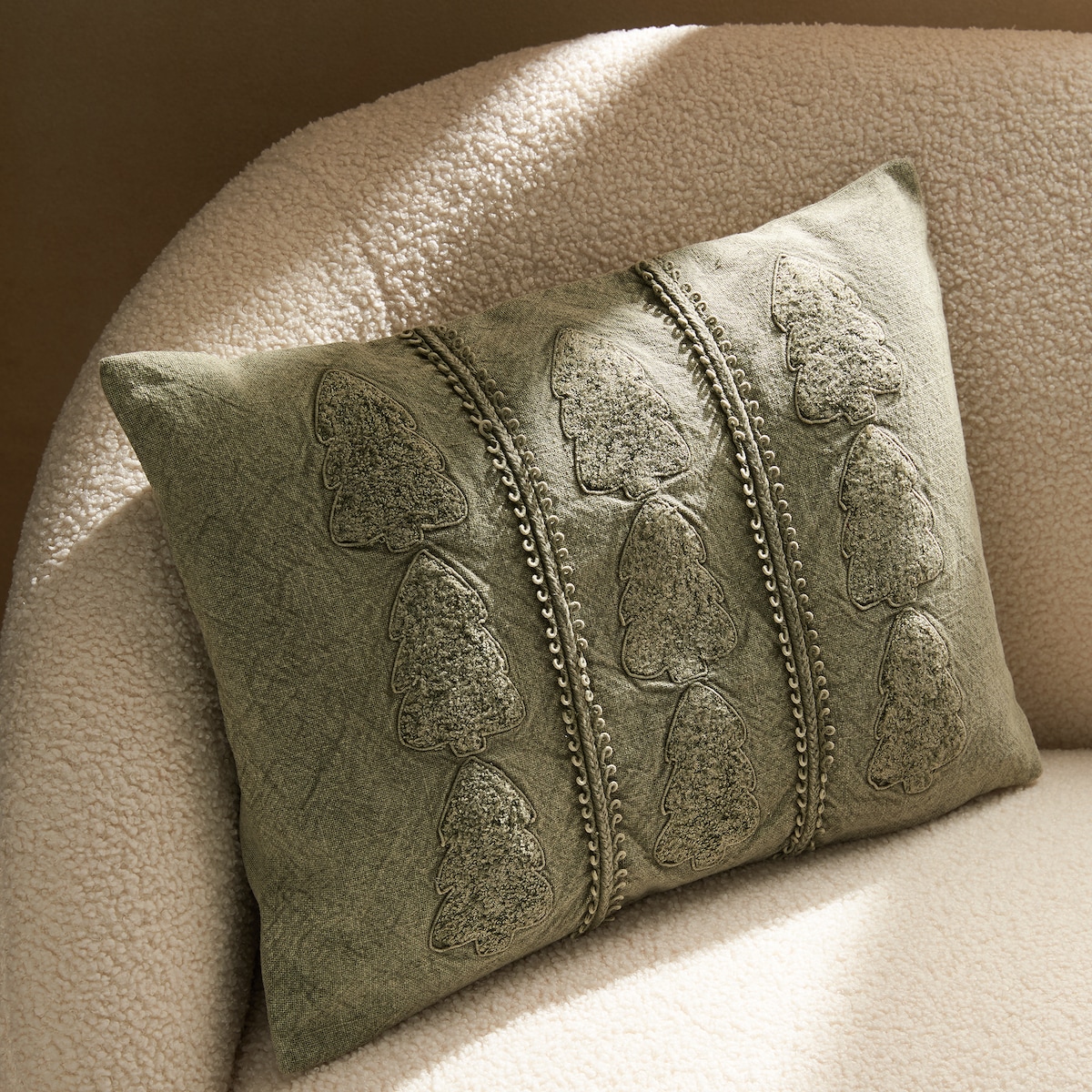 Cojín decorativo rectangular Whisper Verde-1