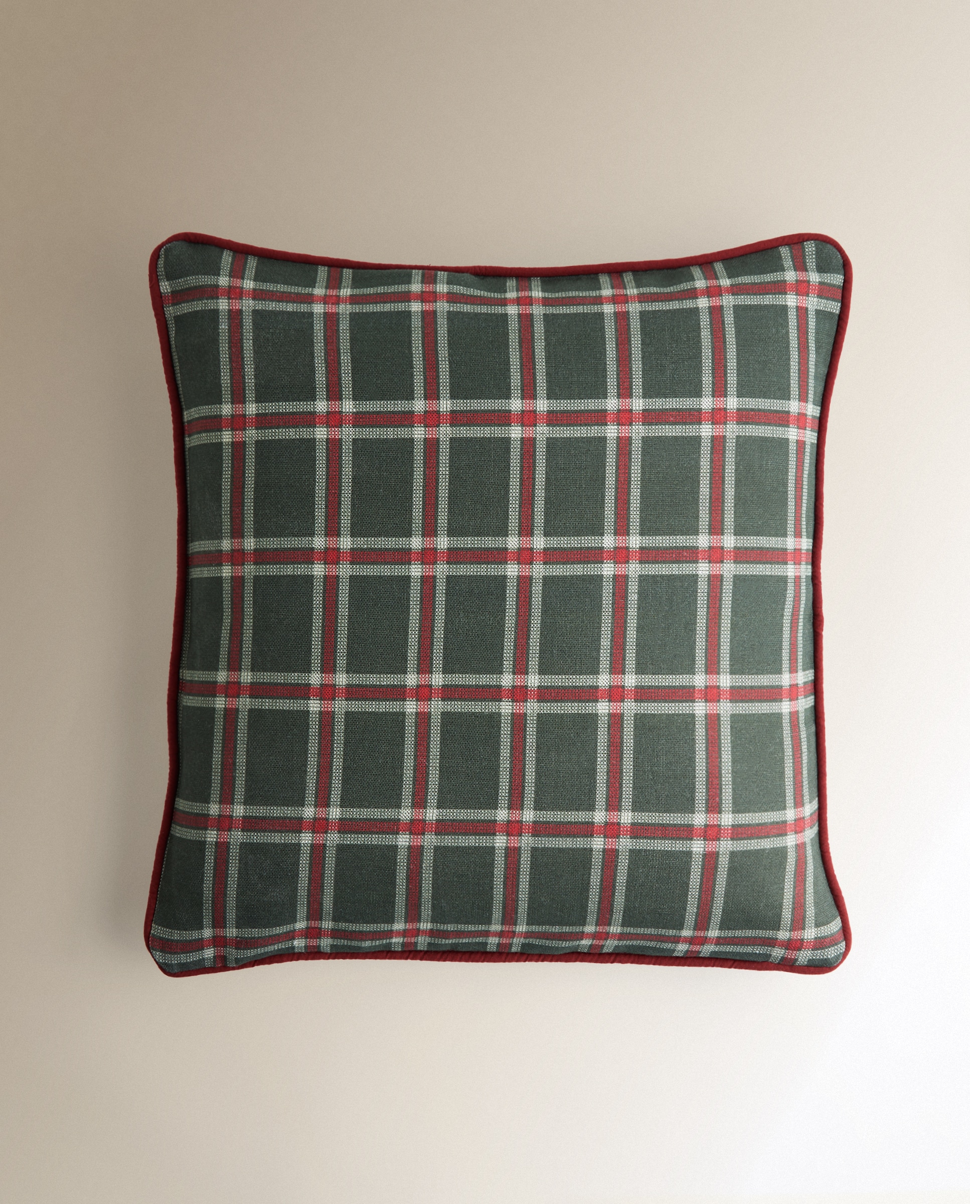 Cojín decorativo Cosy Cross - Verde 50 x 50 cm Verde-5