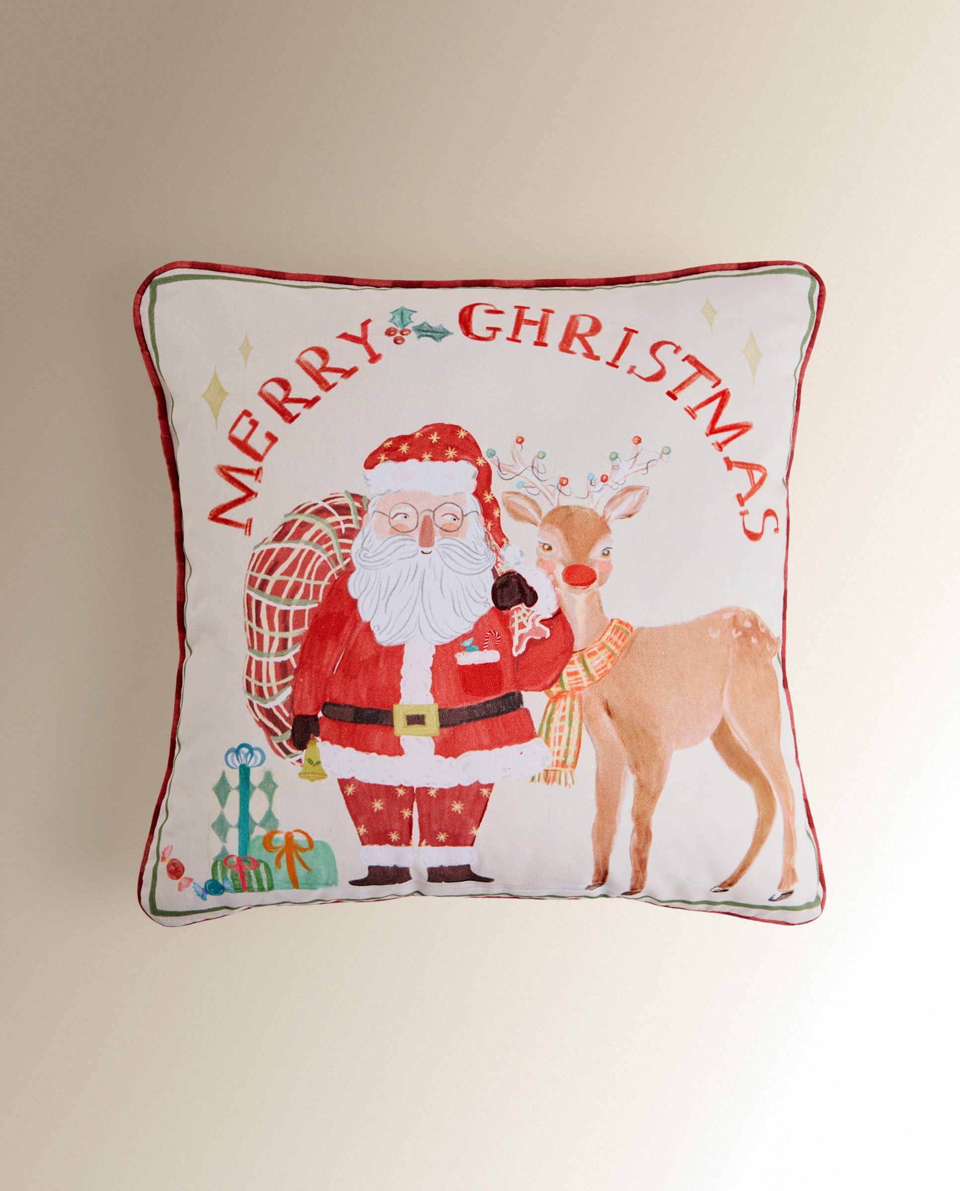 Cojín decorativo Santa's Magic - Rojo 45 x 45 cm Rojo-2