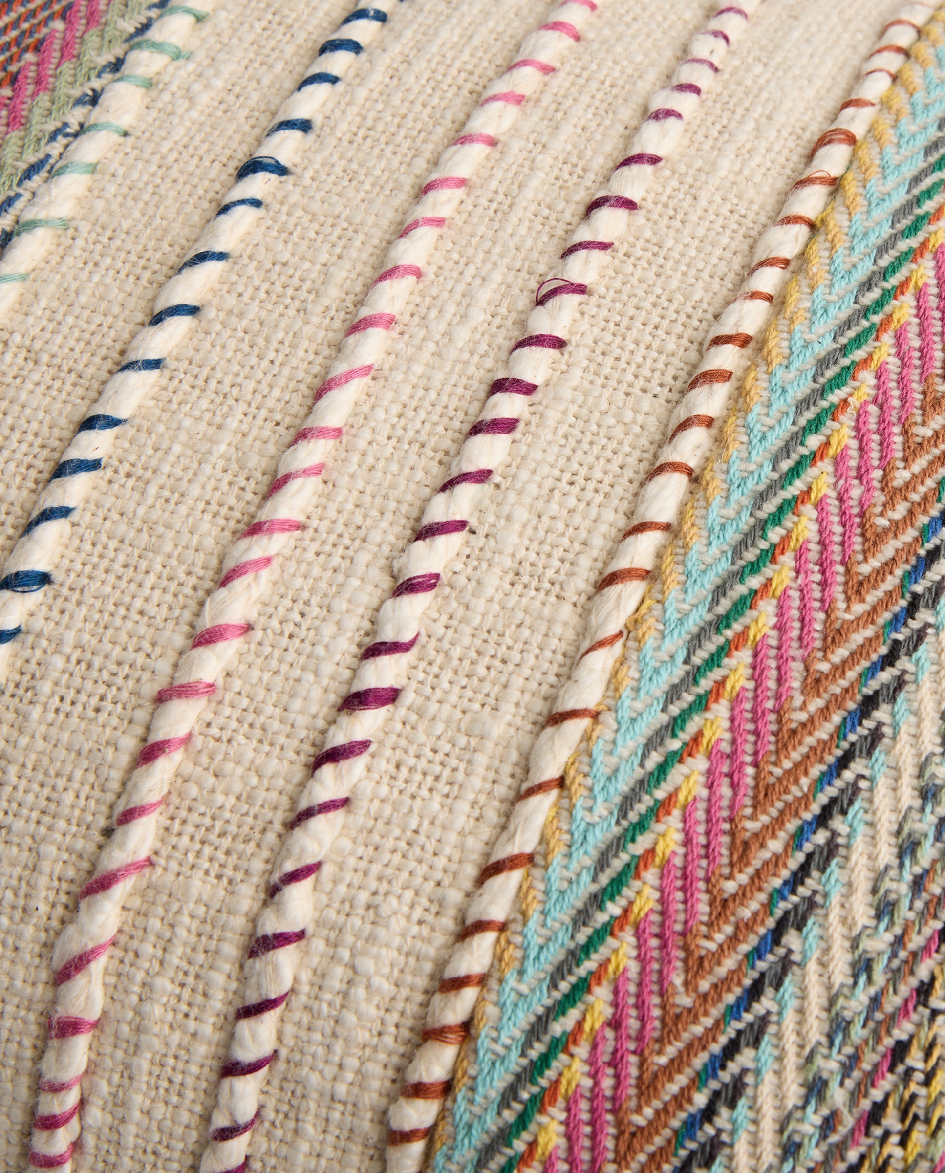 Almofada Decorativa Retangular Bordada Noto Multicolor-4