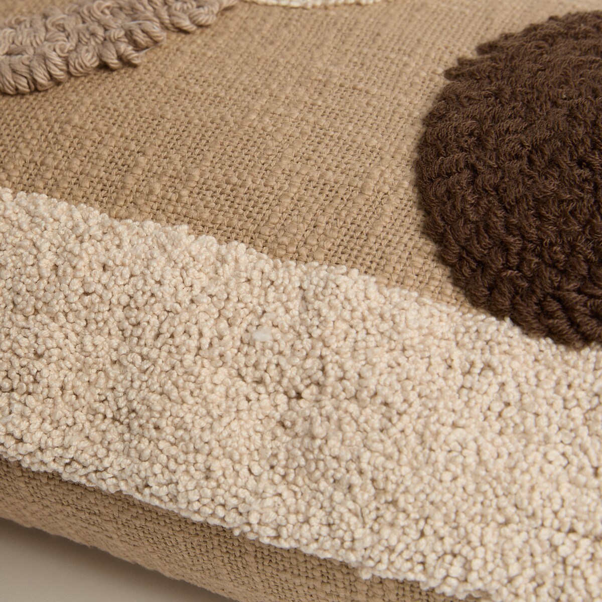 Almofada Decorativa Retangular com Bordado Kansha Castanho-4