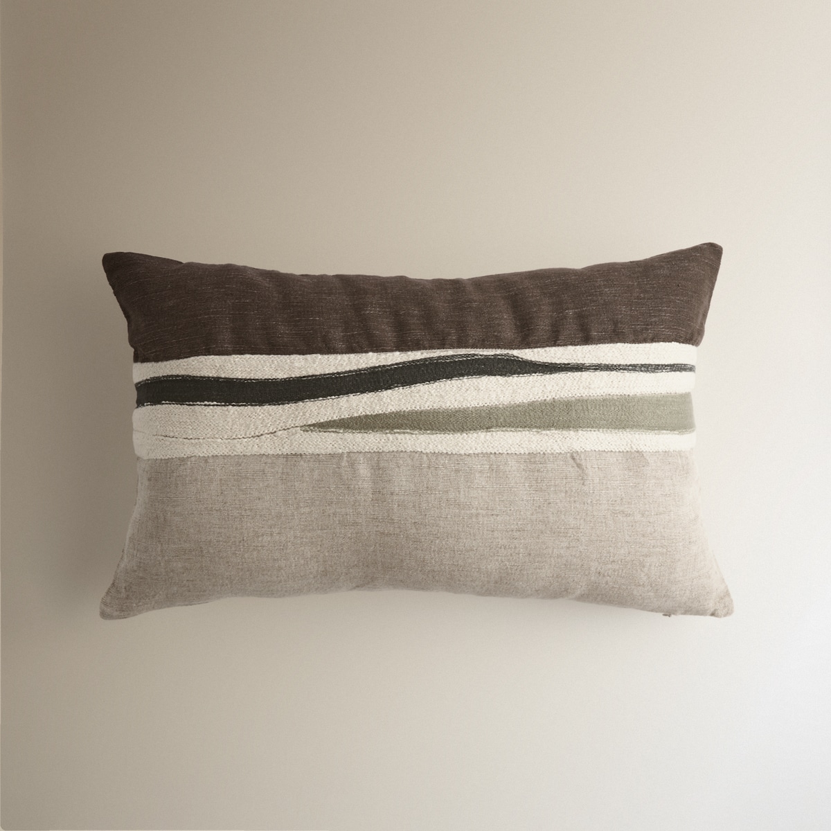 Cojín decorativo rectangular bordado Kaizen Multicolor-2