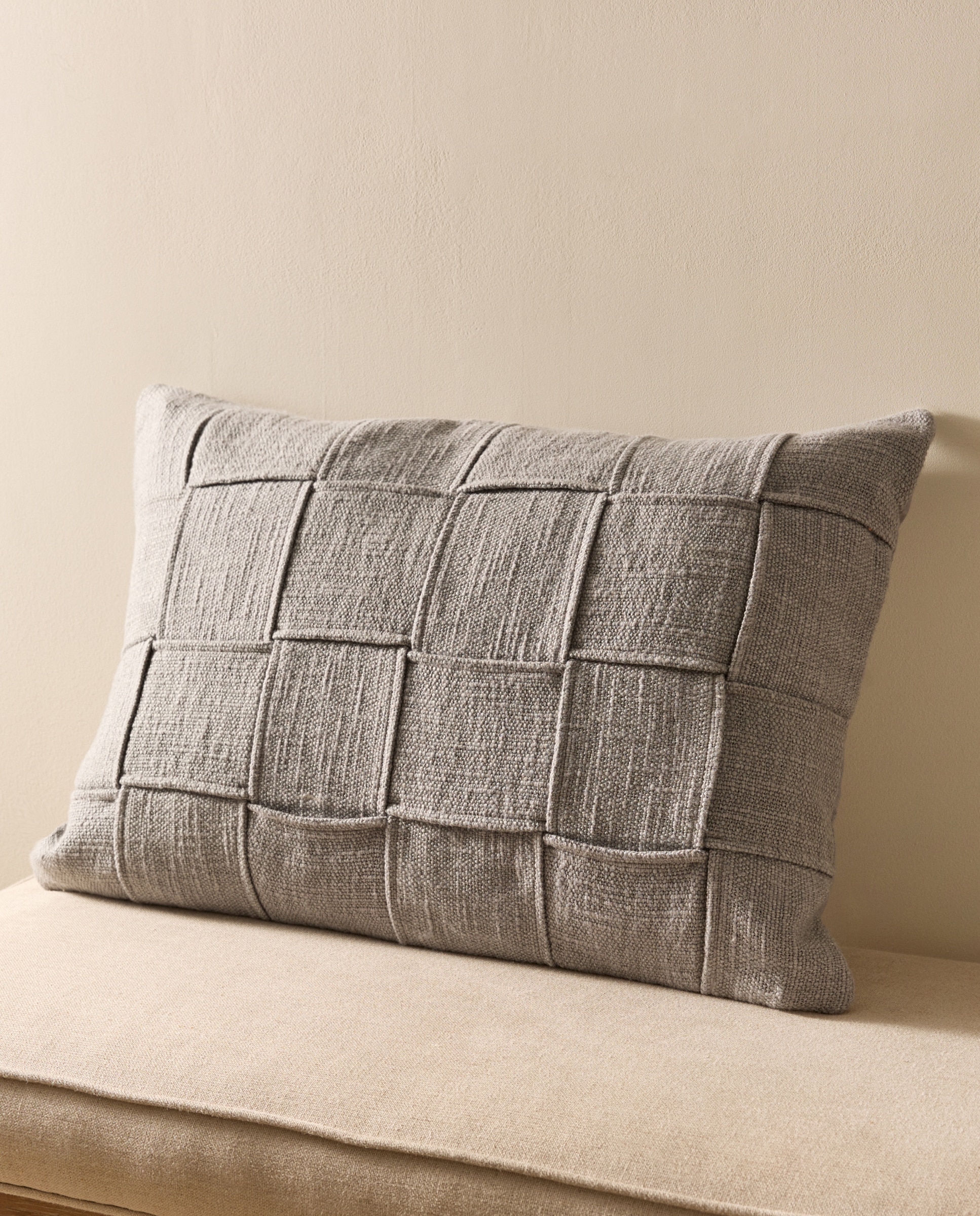 Cojín decorativo rectangular Sayo - Gris 40 x 60 cm Gris-1