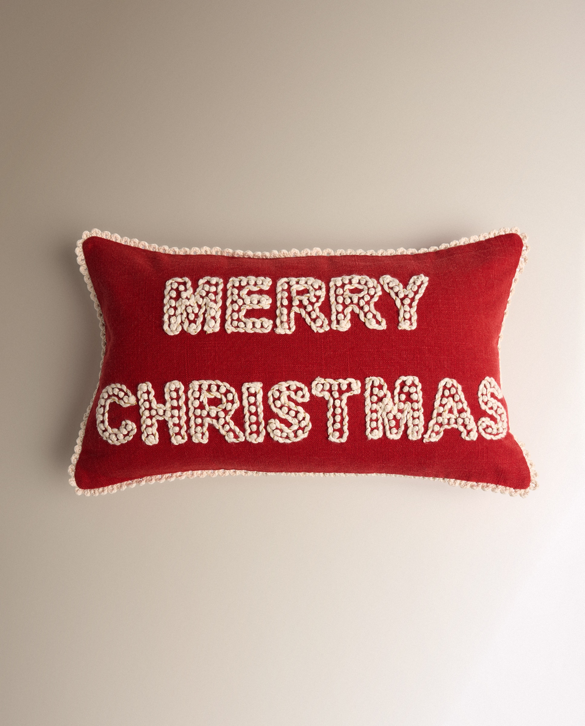 Cojín decorativo rectangular Merry Christmas - Blanco 30 x 50 cm Blanco-2