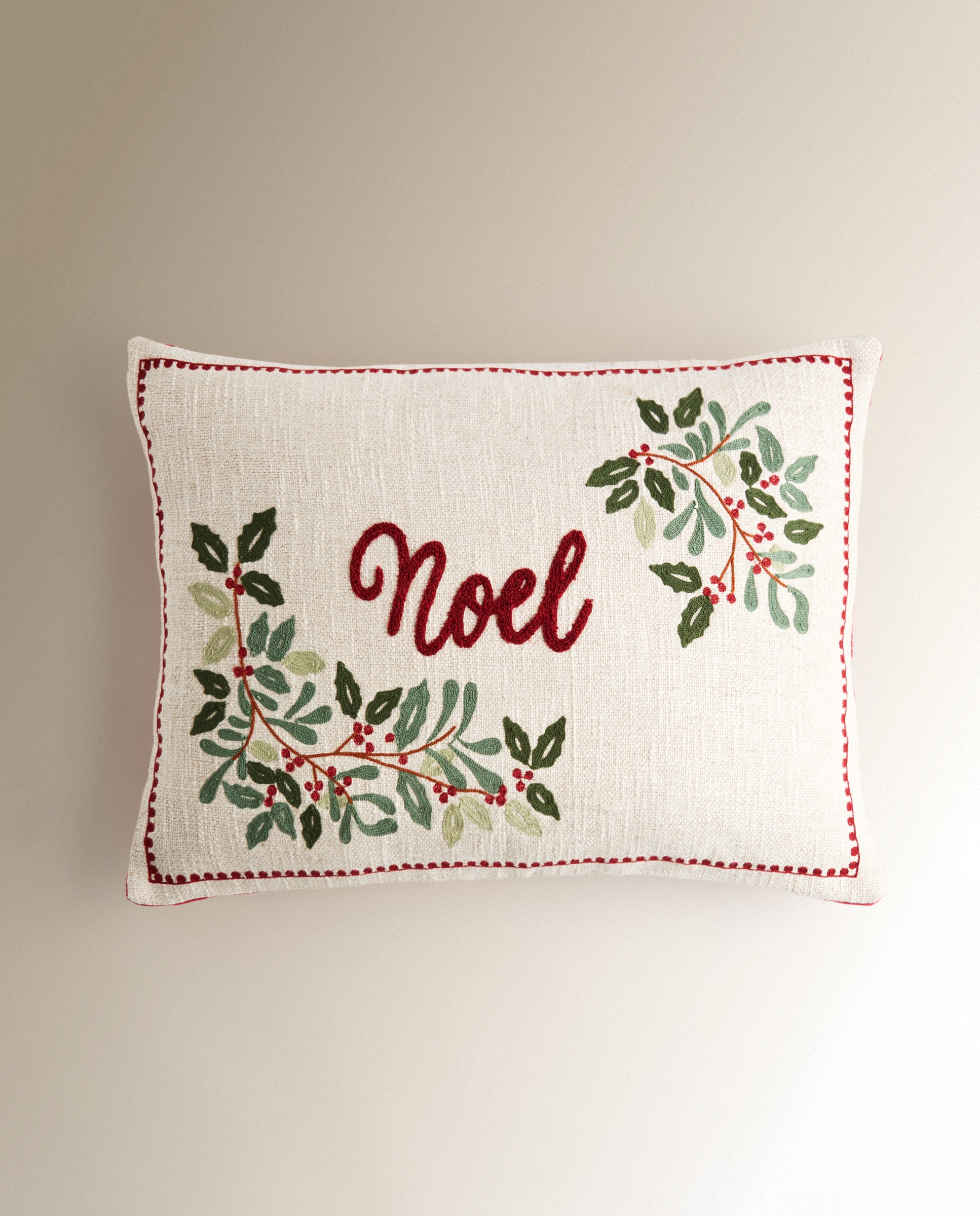 Cojín decorativo rectangular Holly Frame - Natural 40 x 60 cm Natural-2