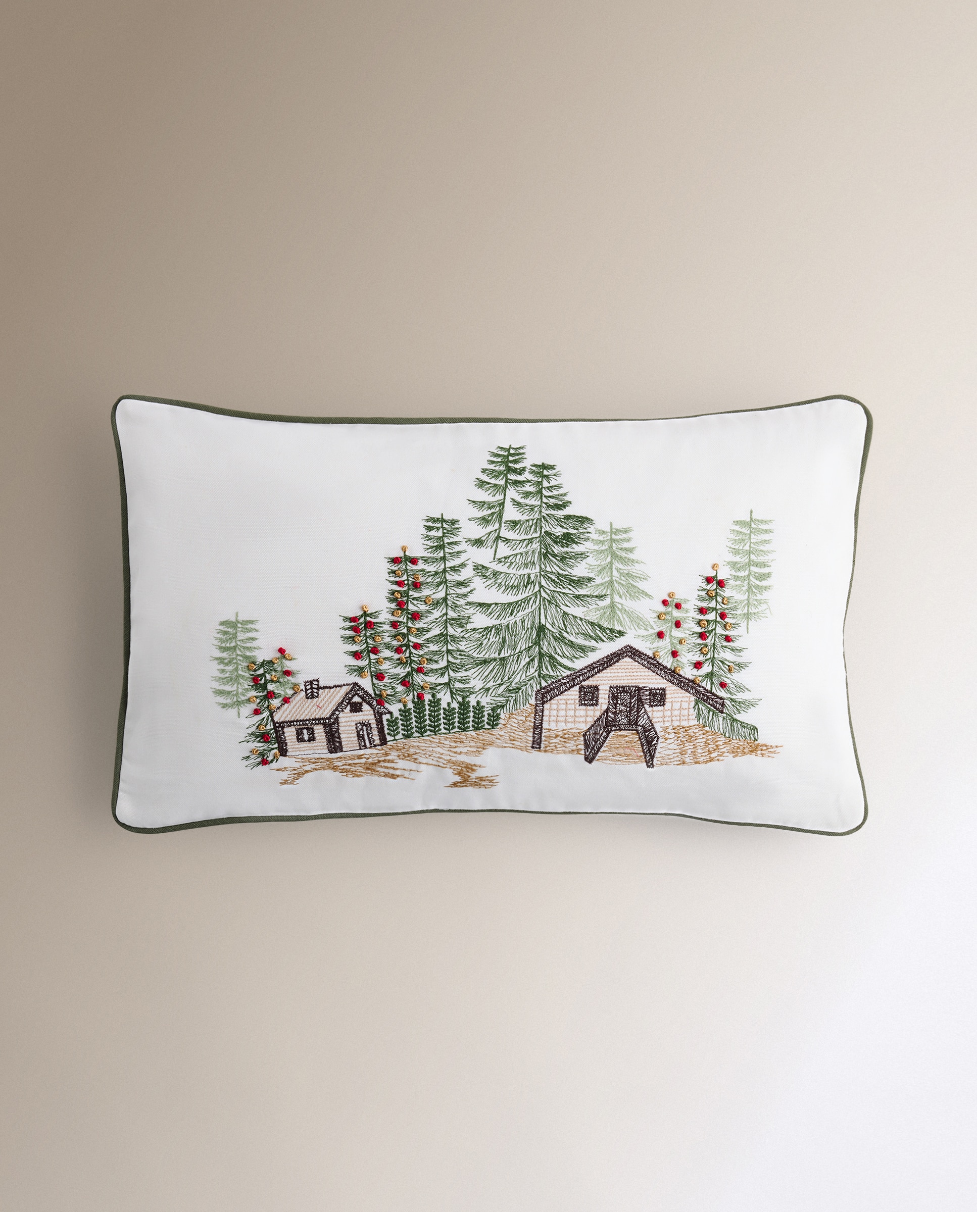 Cojín decorativo rectangular bordado Acey - Multicolor 30 x 50 cm Multicolor-2
