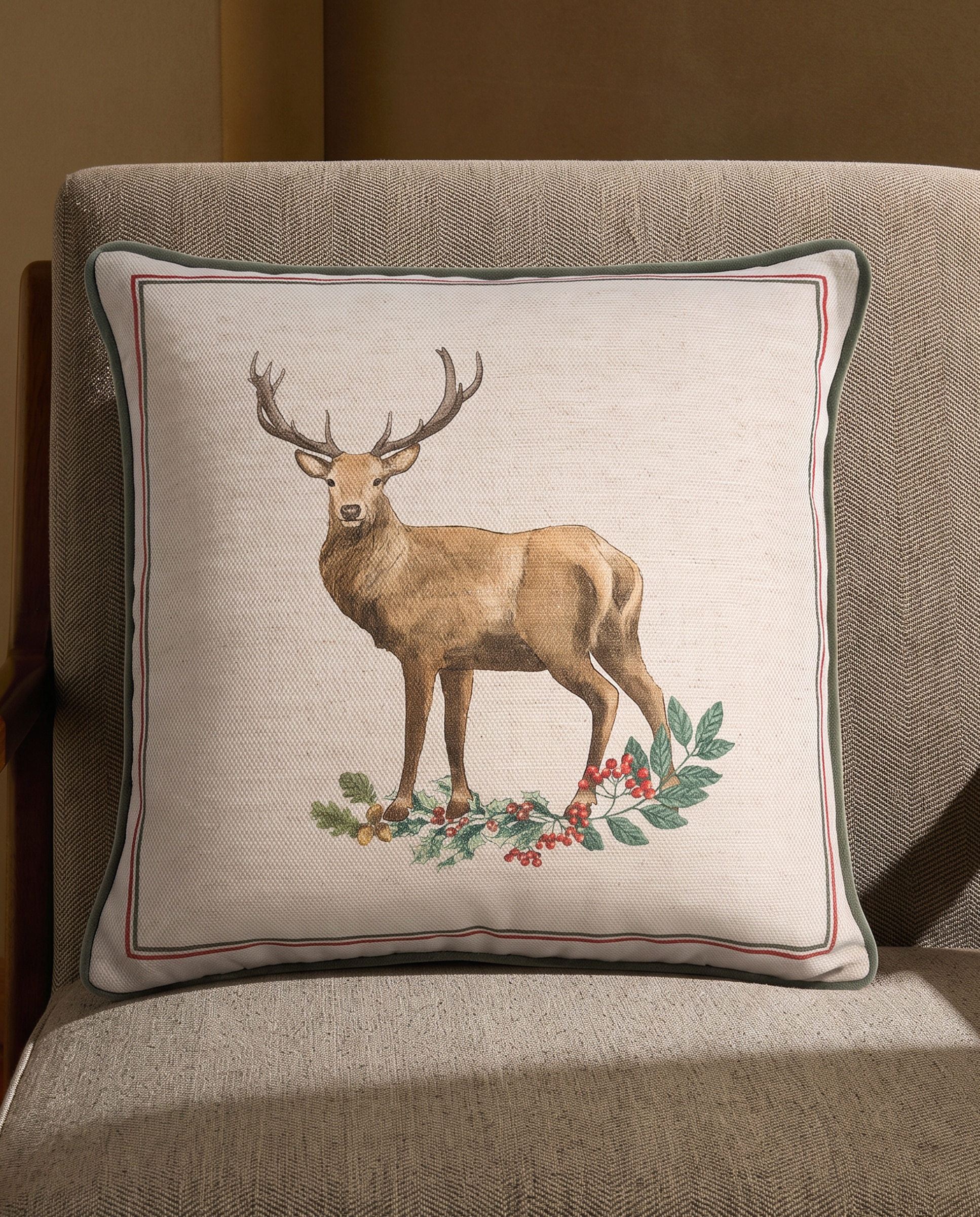 Imagen 0 de Cojín decorativo Classic Reindeer Beige
