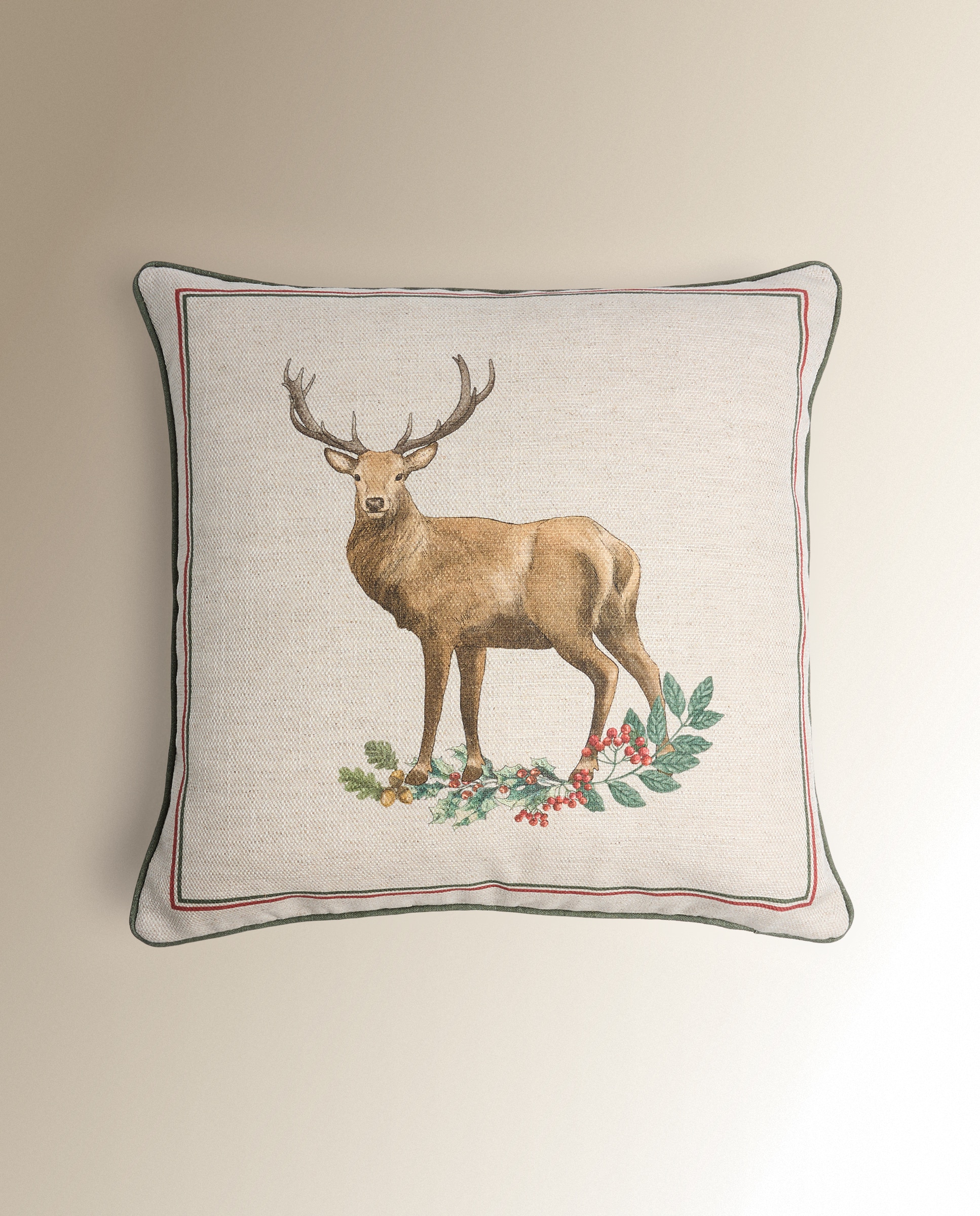 Imagen 0 de Cojín decorativo Classic Reindeer Beige