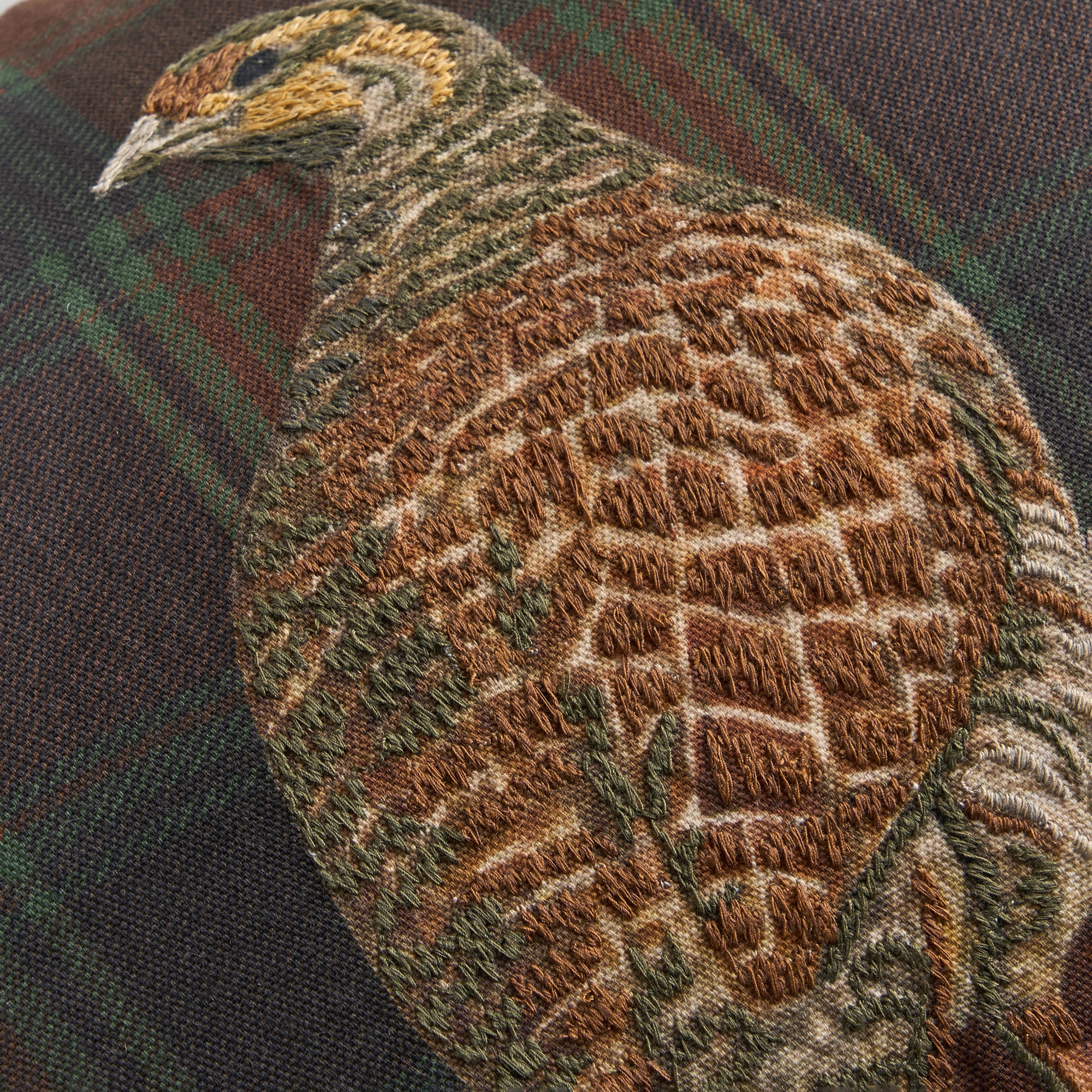 Almofada Decorativa Retangular com Bordado Balmoral Verde-4