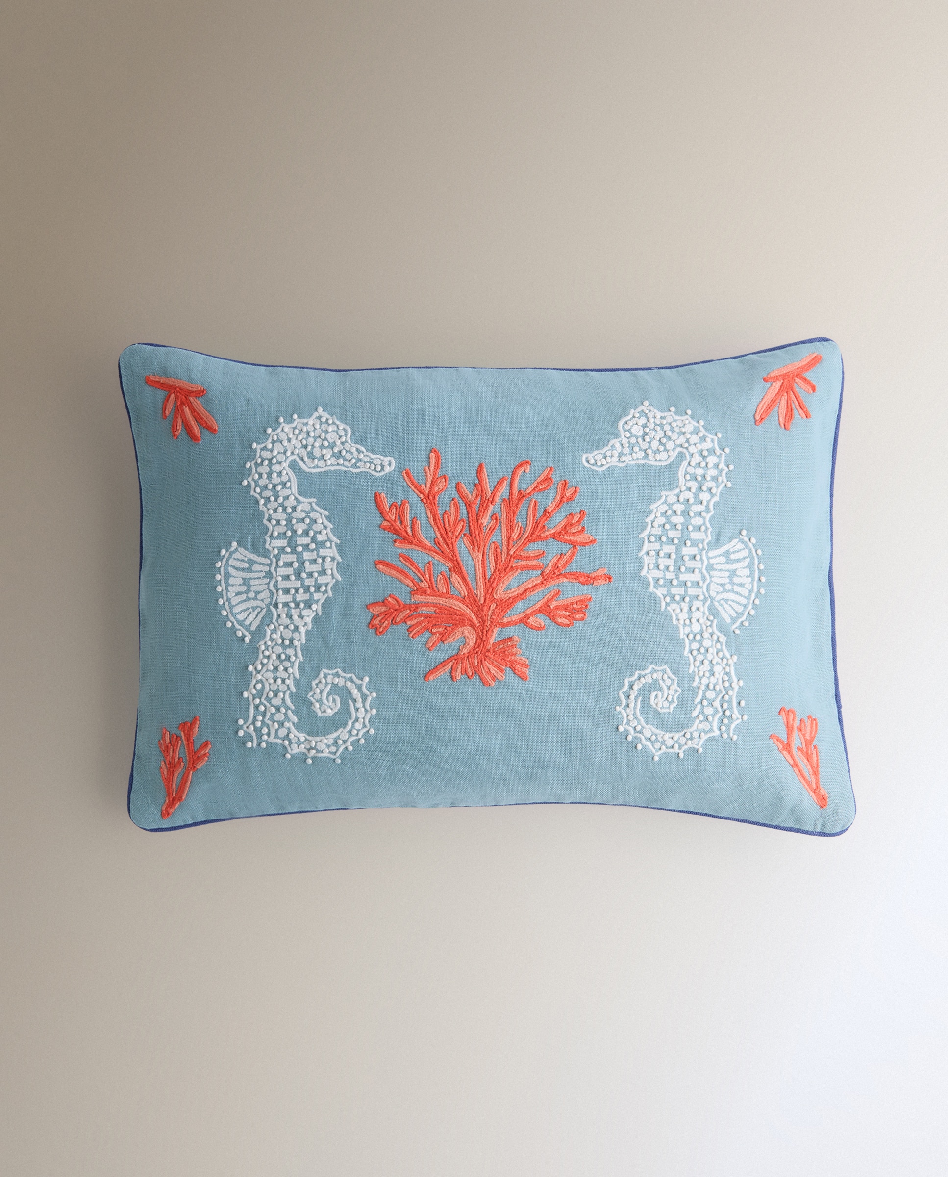 Almofada Decorativa Retangular Sea Life Azul-2