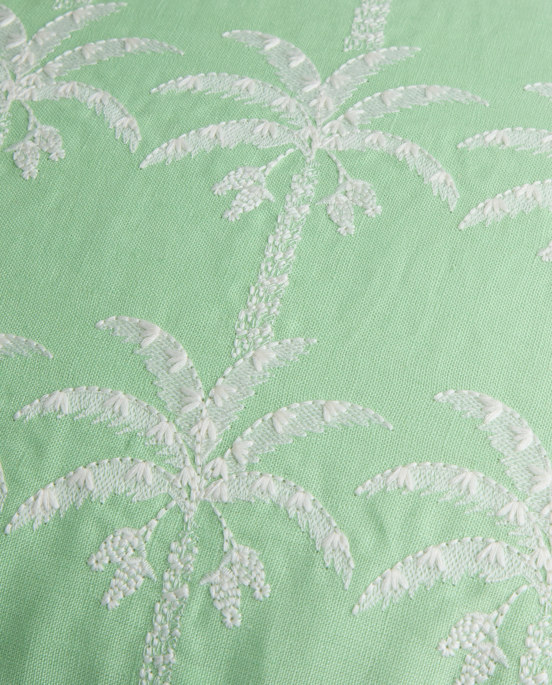 Almofada Decorativa Retangular com Bordado Sao Palm Verde Água-4
