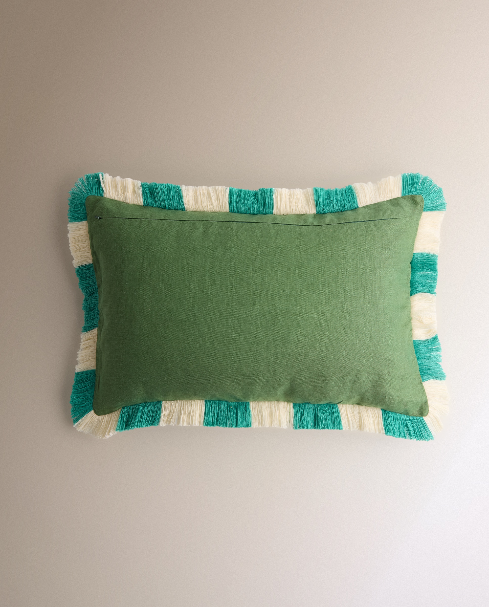 Almofada Decorativa Retangular com Bordado Sao Palm Verde-4