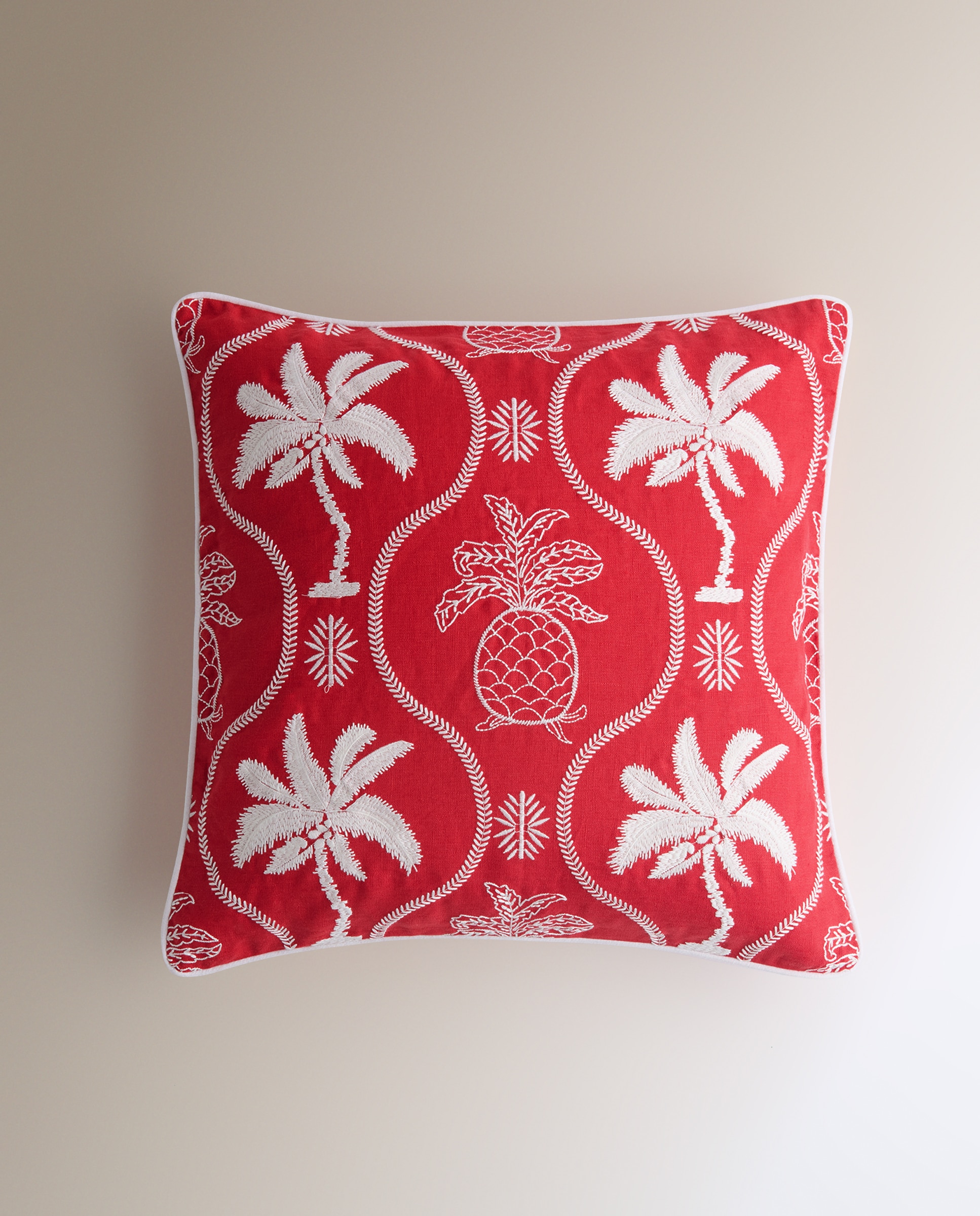 Almofada Decorativa com Bordado Paradise Coral-2