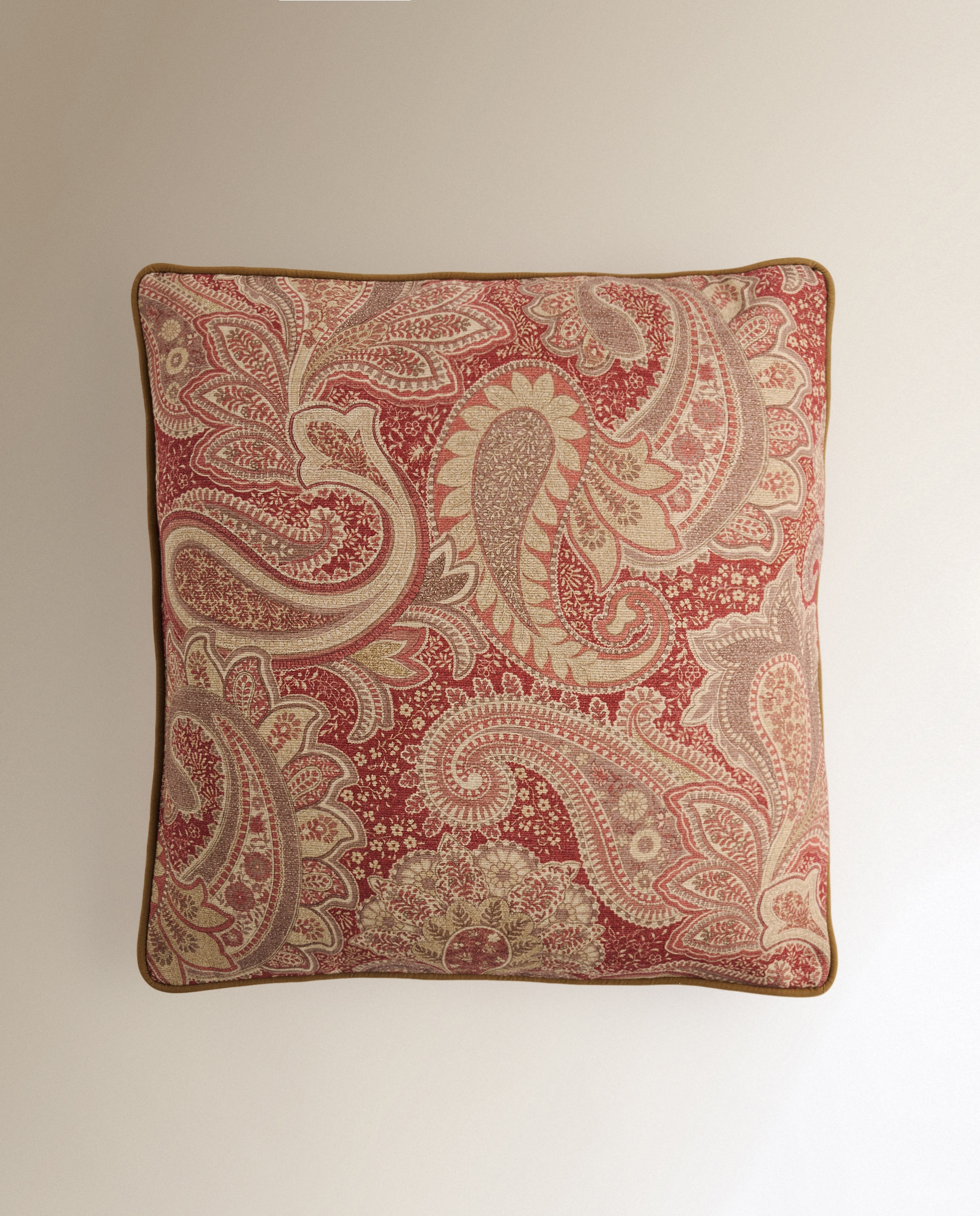 Imagen 2 de Cojín decorativo Paisley - Granate 50 x 50 cm Granate