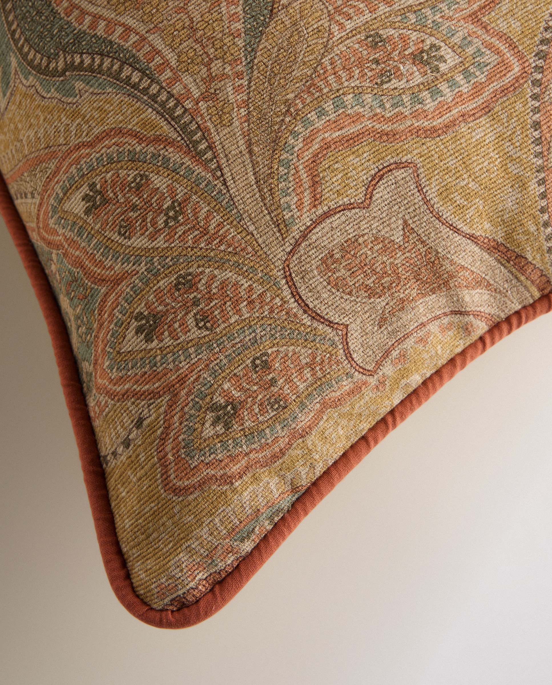 Imagen 4 de Cojín decorativo Paisley - Amarillo 50 x 50 cm Amarillo