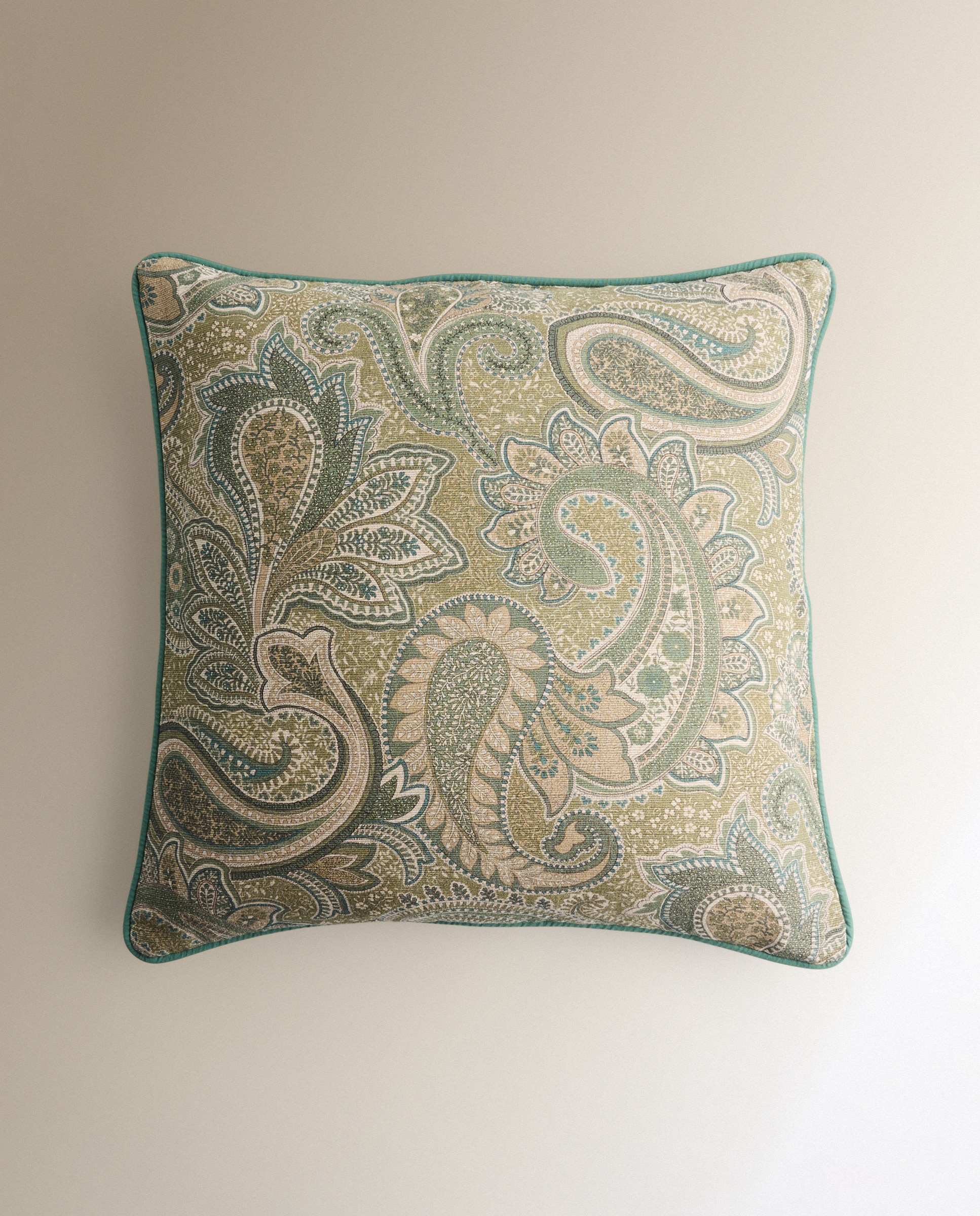 Almofada decorativa Paisley Verde-2