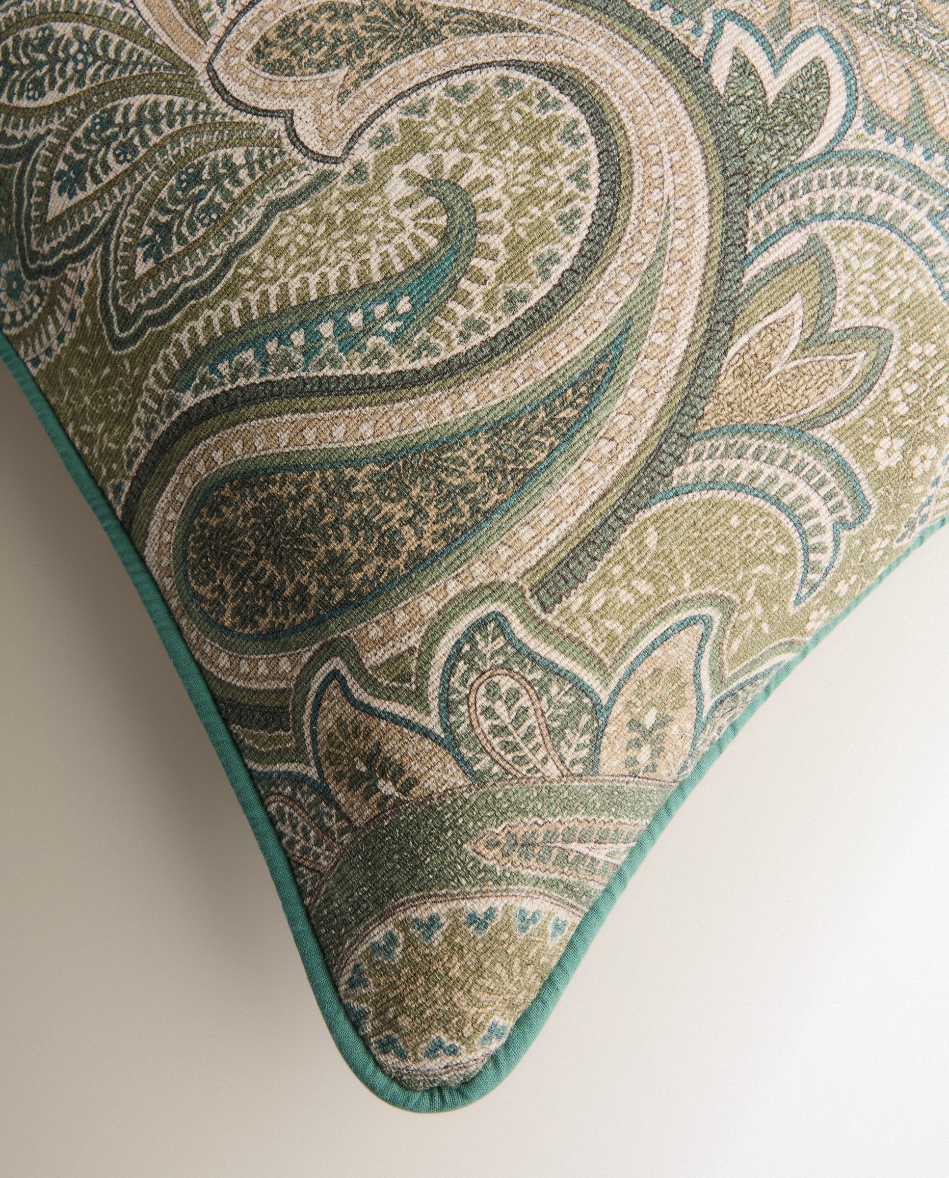 Almofada decorativa Paisley Verde-4
