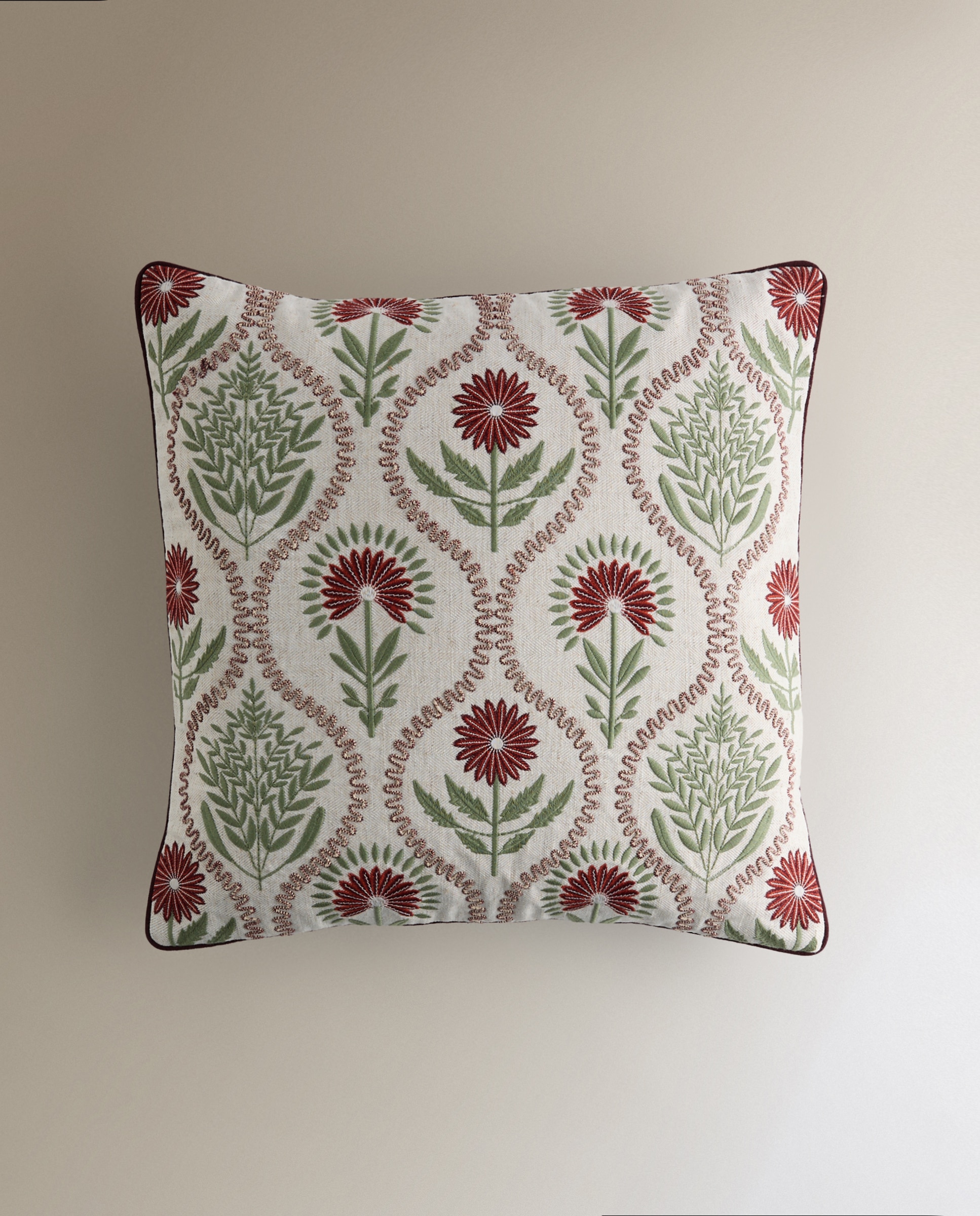 Cojín decorativo Paula - Blanco 50 x 50 cm Blanco-2