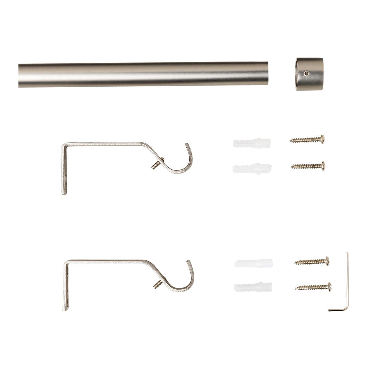 Juego de barra extensible hasta 210 cm. Tapón El Corte Inglés - Acero Acero-3