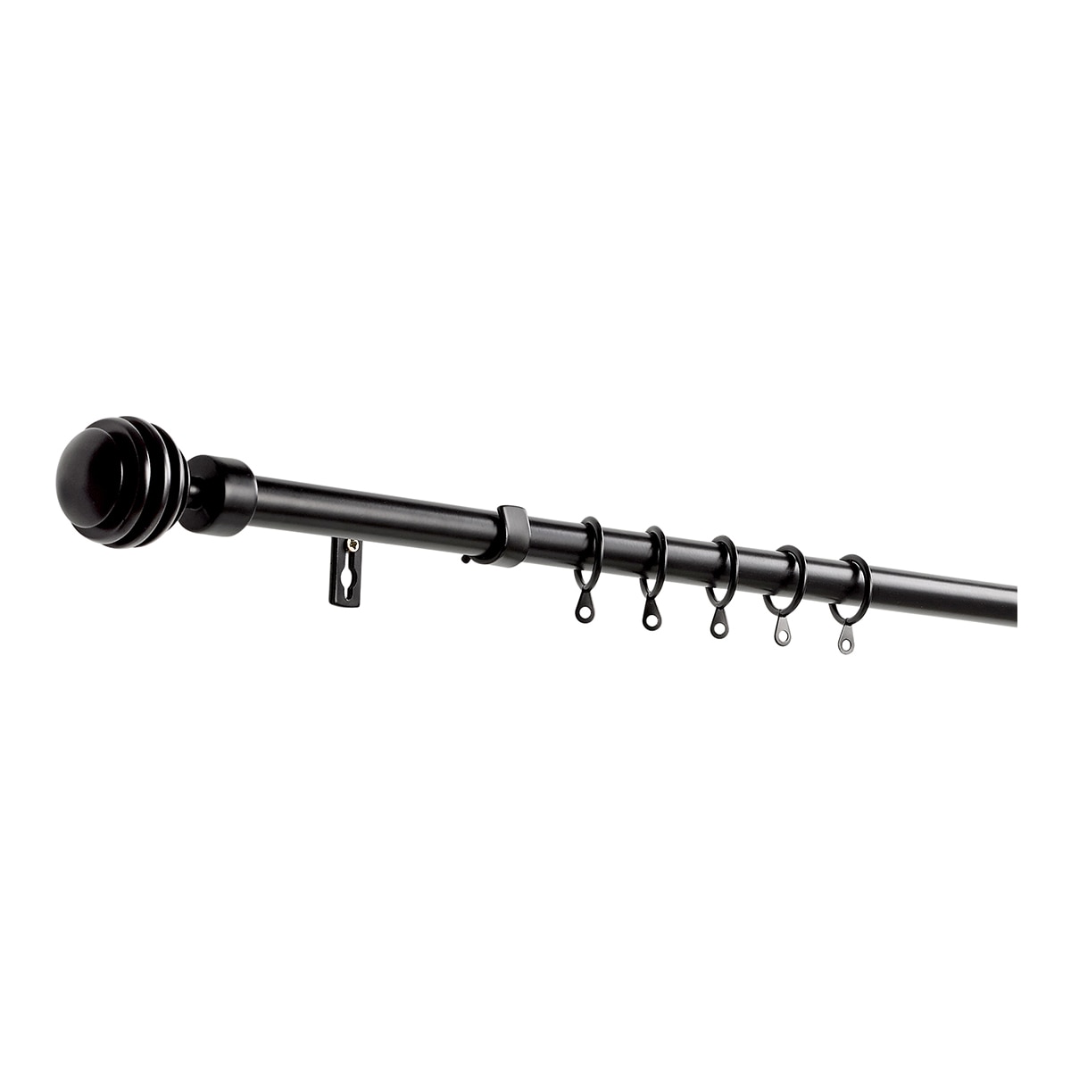 Pack de 10 anillas para cortina El Corte Inglés - Negro Diámetro 1,9 cm Negro-1