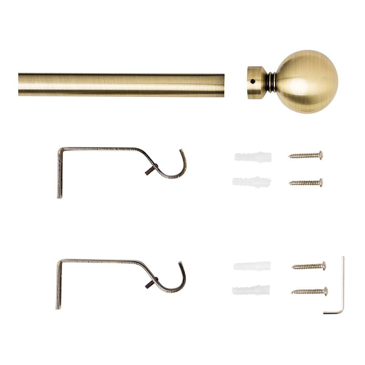Juego de barra extensible hasta 210 cm. Bola El Corte Inglés - Oro Oro-3
