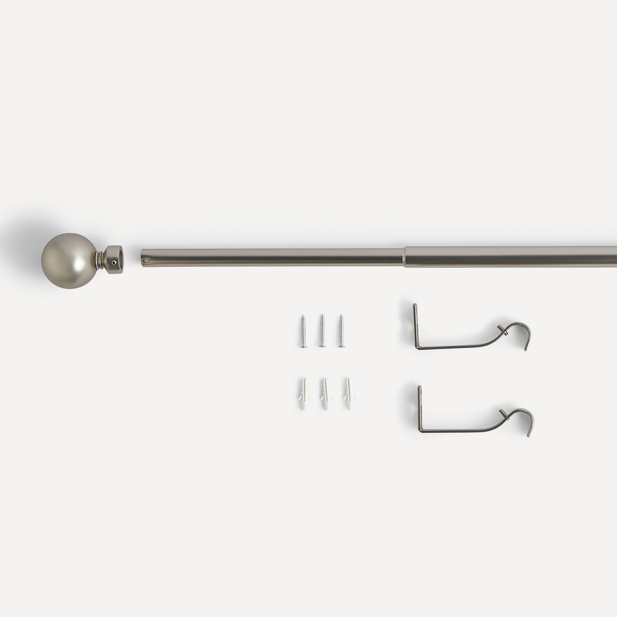 Juego de barra extensible hasta 210 cm. Bola El Corte Inglés - Acero Acero-3