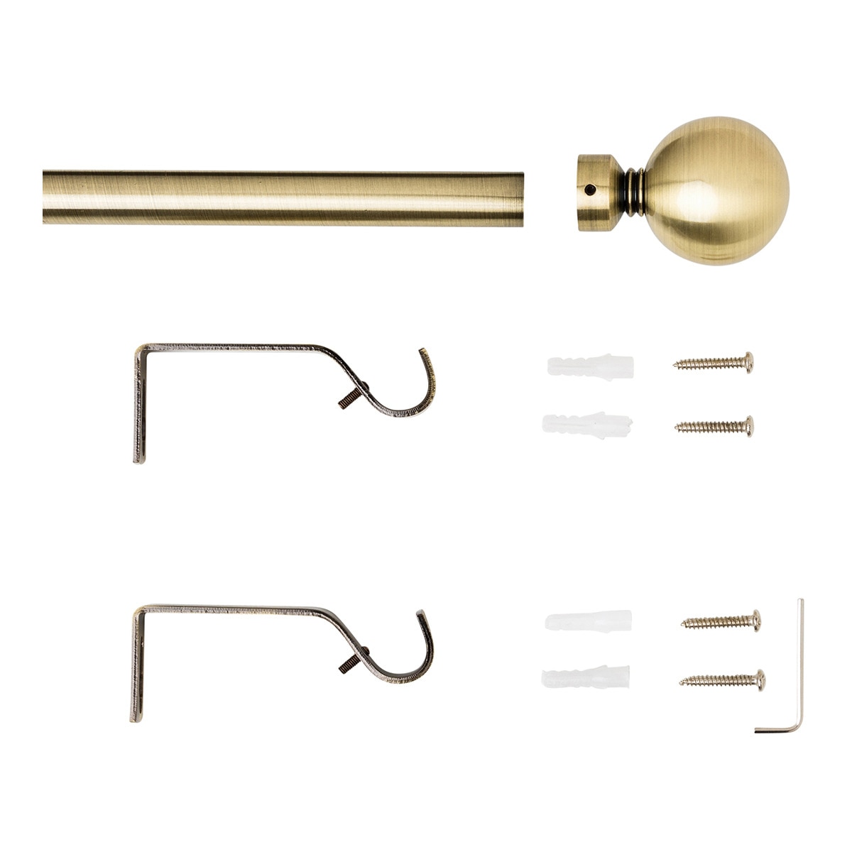 Juego de barra extensible hasta 310 cm. Bola El Corte Inglés - Oro Diámetro 2,8 cm Oro-3