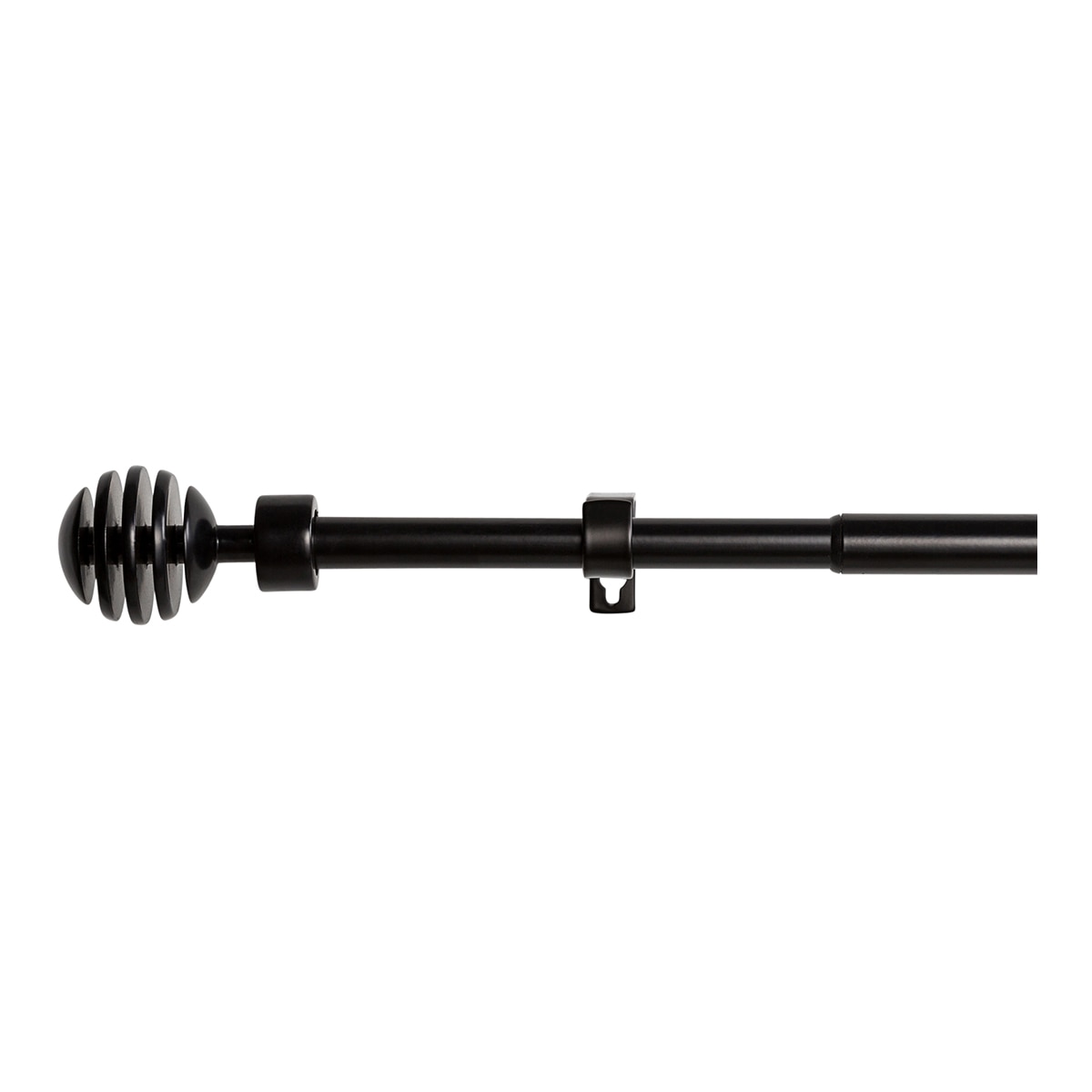 Conjunto de Barra Extensível - até 210 cm Bola Estriada Preto-2