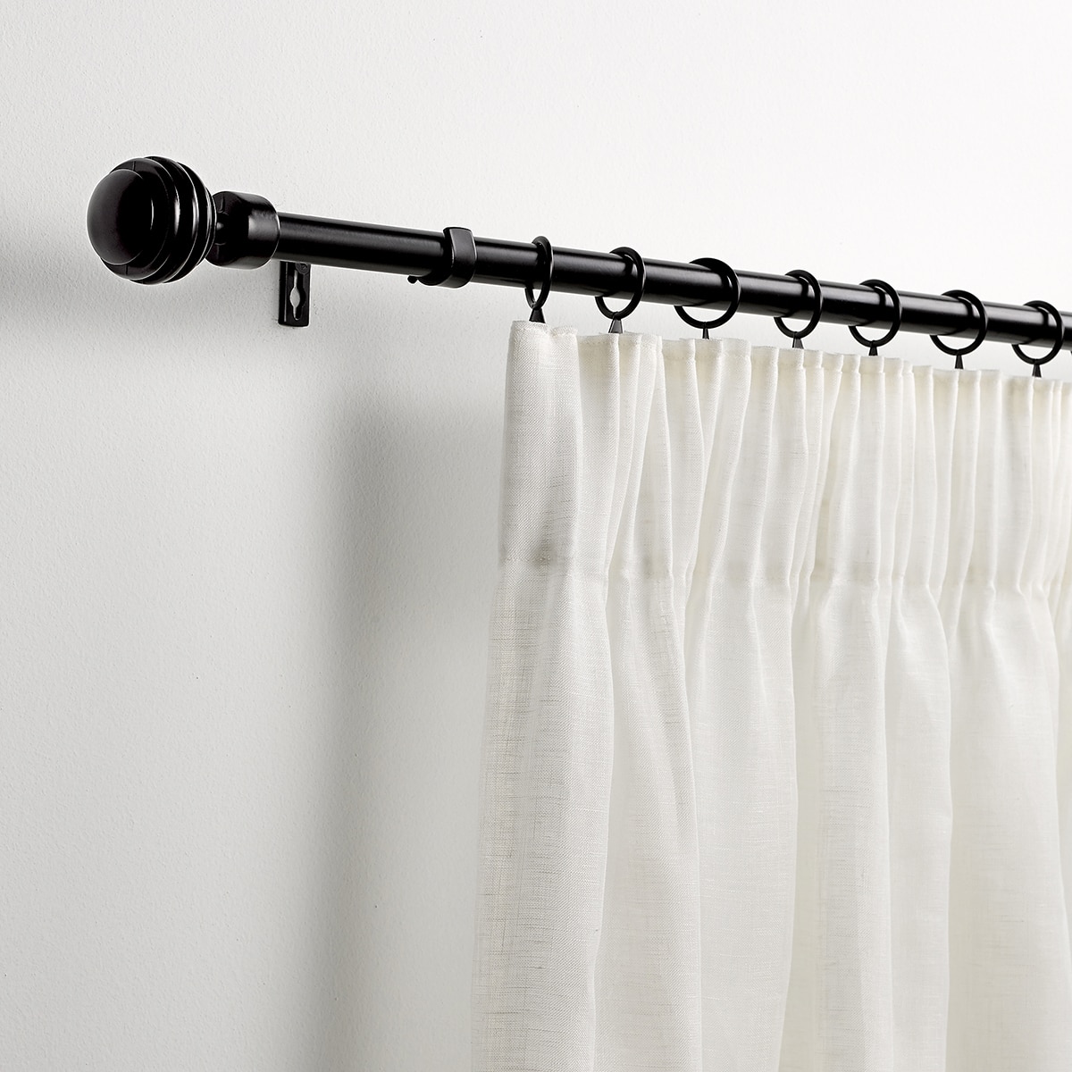 Conjunto de Barra Extensível - até 210 cm Bola Estriada Preto-4
