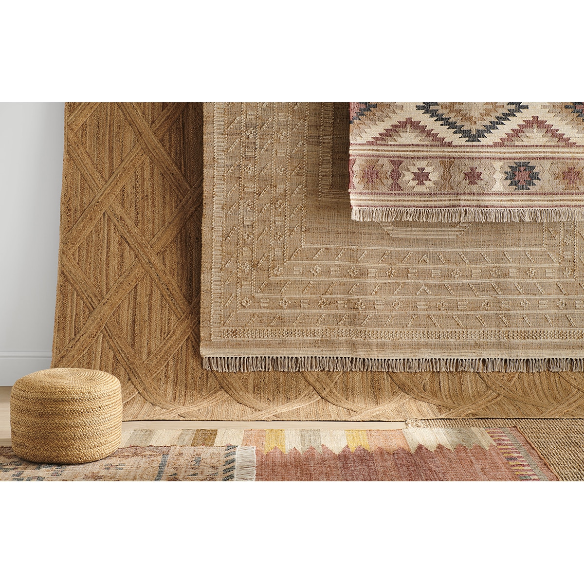 Pufe redondo de exterior Juta Natural-8