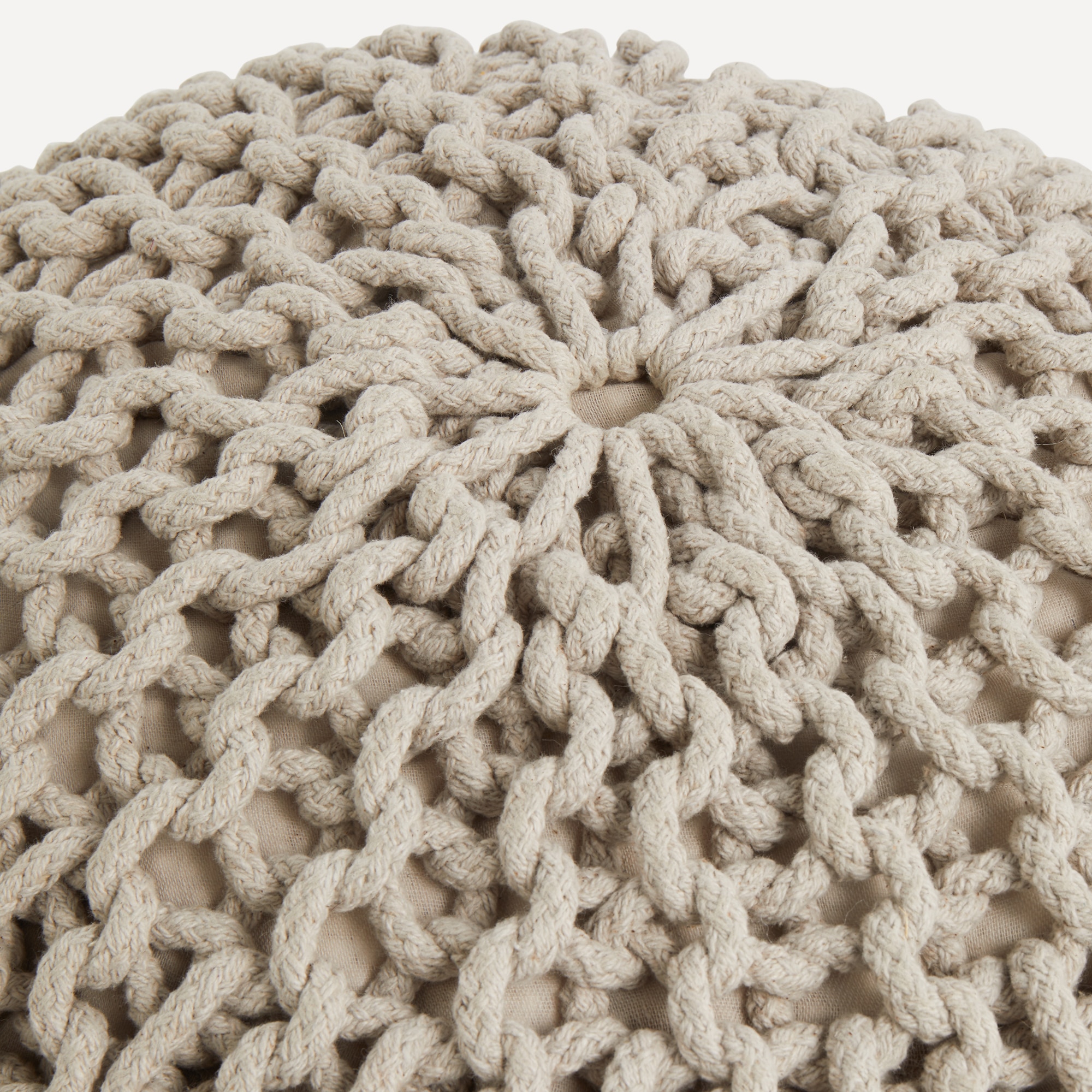 Puf Croché El Corte Inglés Taupe-2