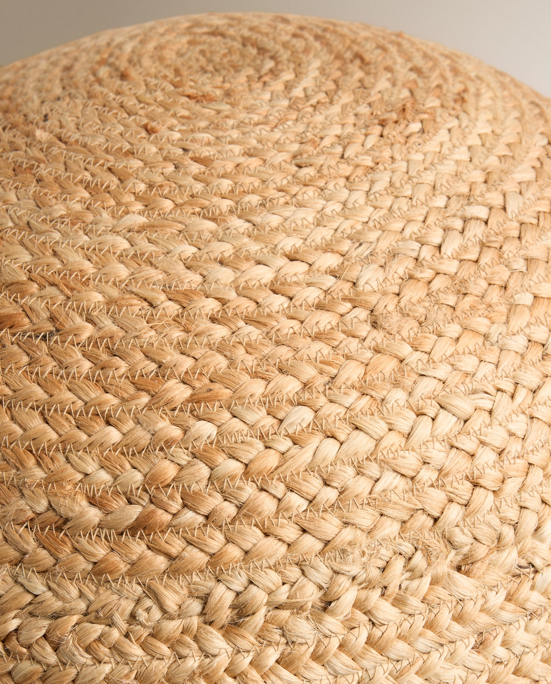 Puf redondo de exterior Trenza Yute - Natural Natural-3