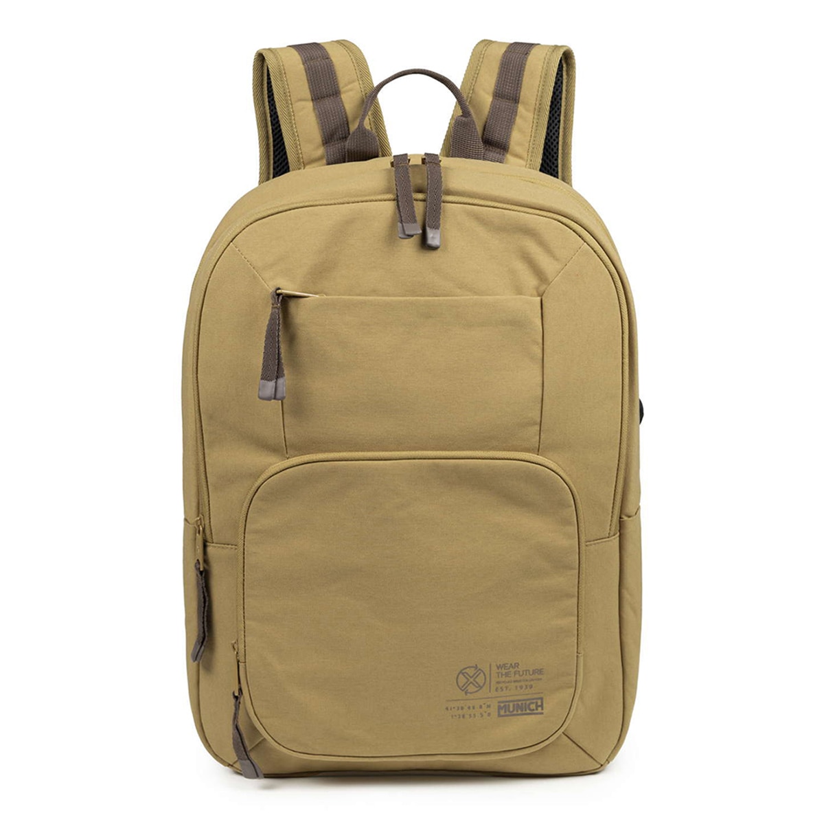 Mochila unisex teca recycled double Munich - Amarillo Amarillo-1