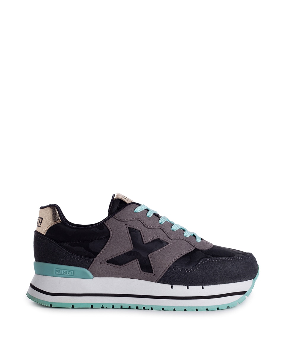 Munich Zapatillas casual de mujer Dash Sky Negro / Gris