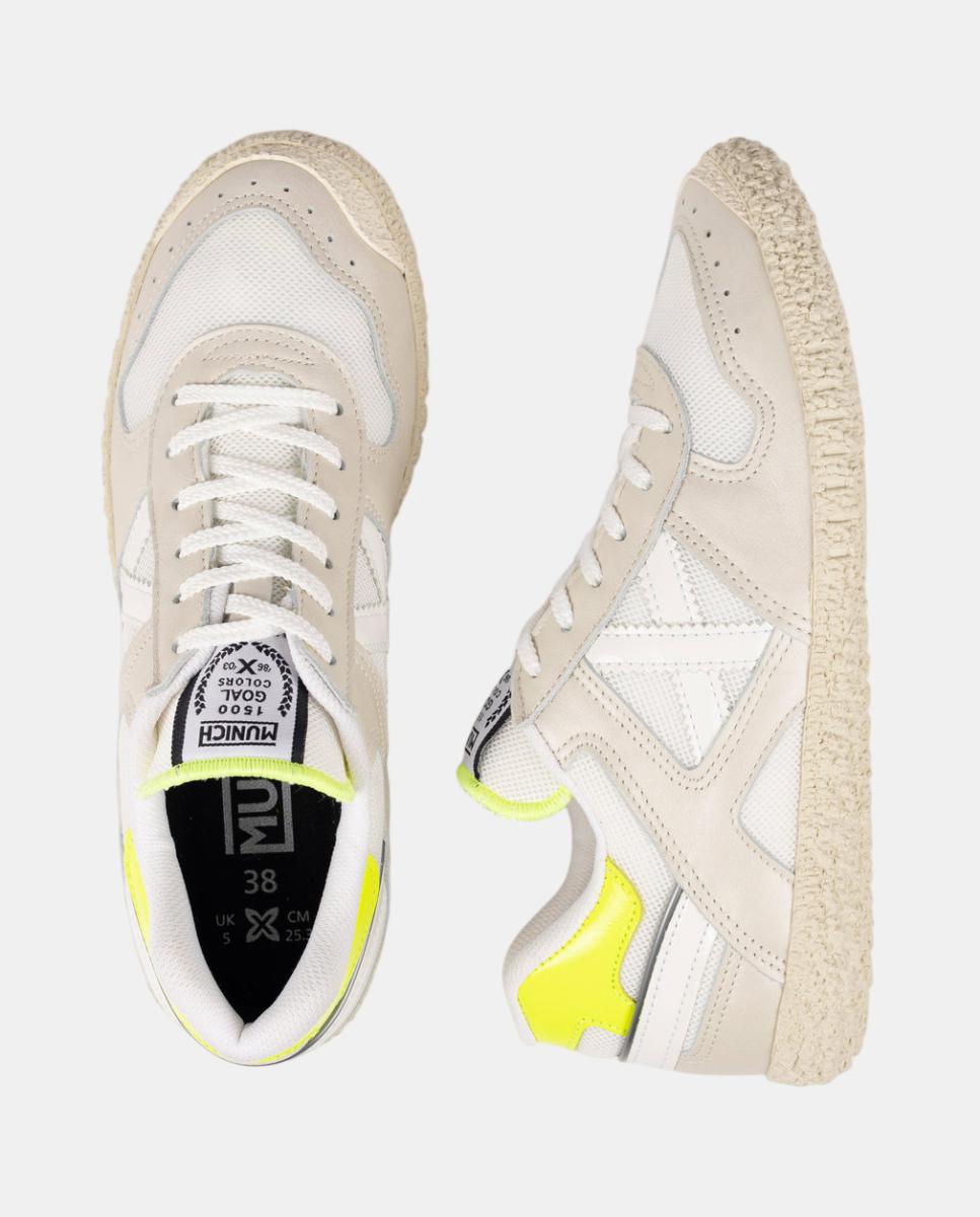 Zapatillas de Casual de Mujer GOAL 1638 MUNICH - Blanco Blanco-5