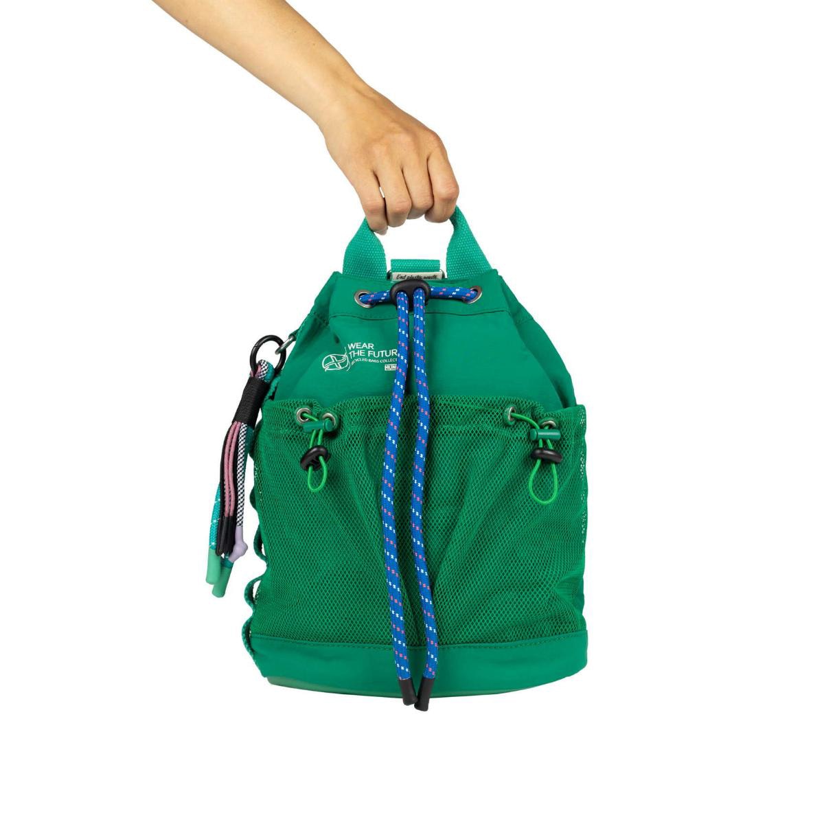 Mochila Adulto Deep Recycled Drawstring Backpack C/Green Munich - Negro Negro-5